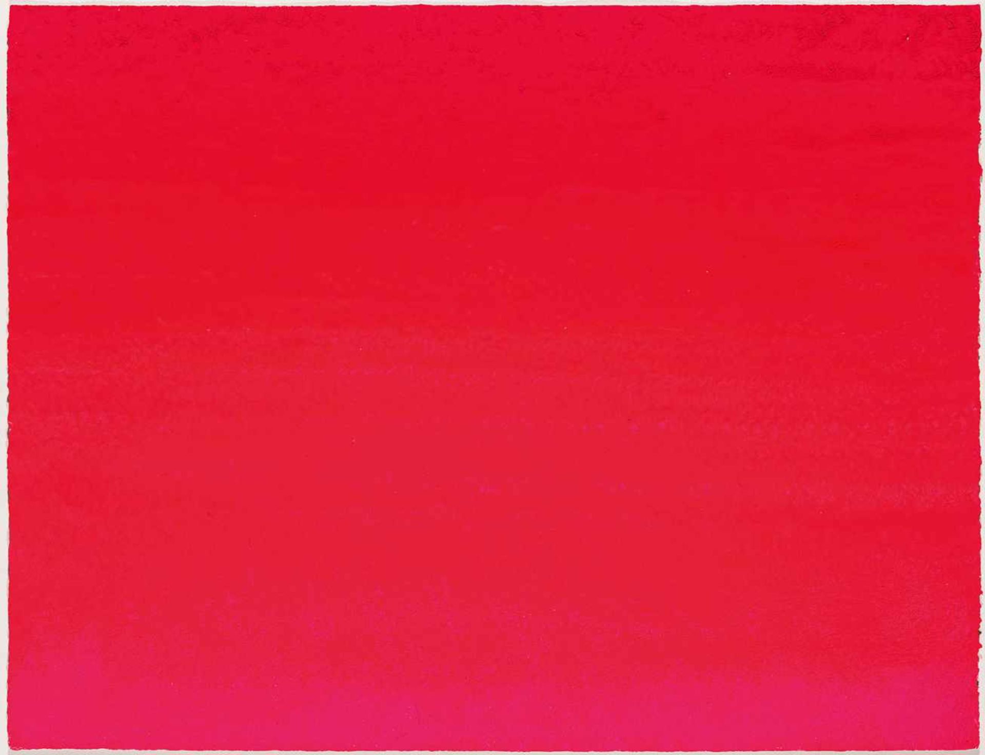 Geiger, Rupprecht (1908-2009)Fläche in Rot. Gouache, Karton. Verso signiert und datiert 1/(19)88