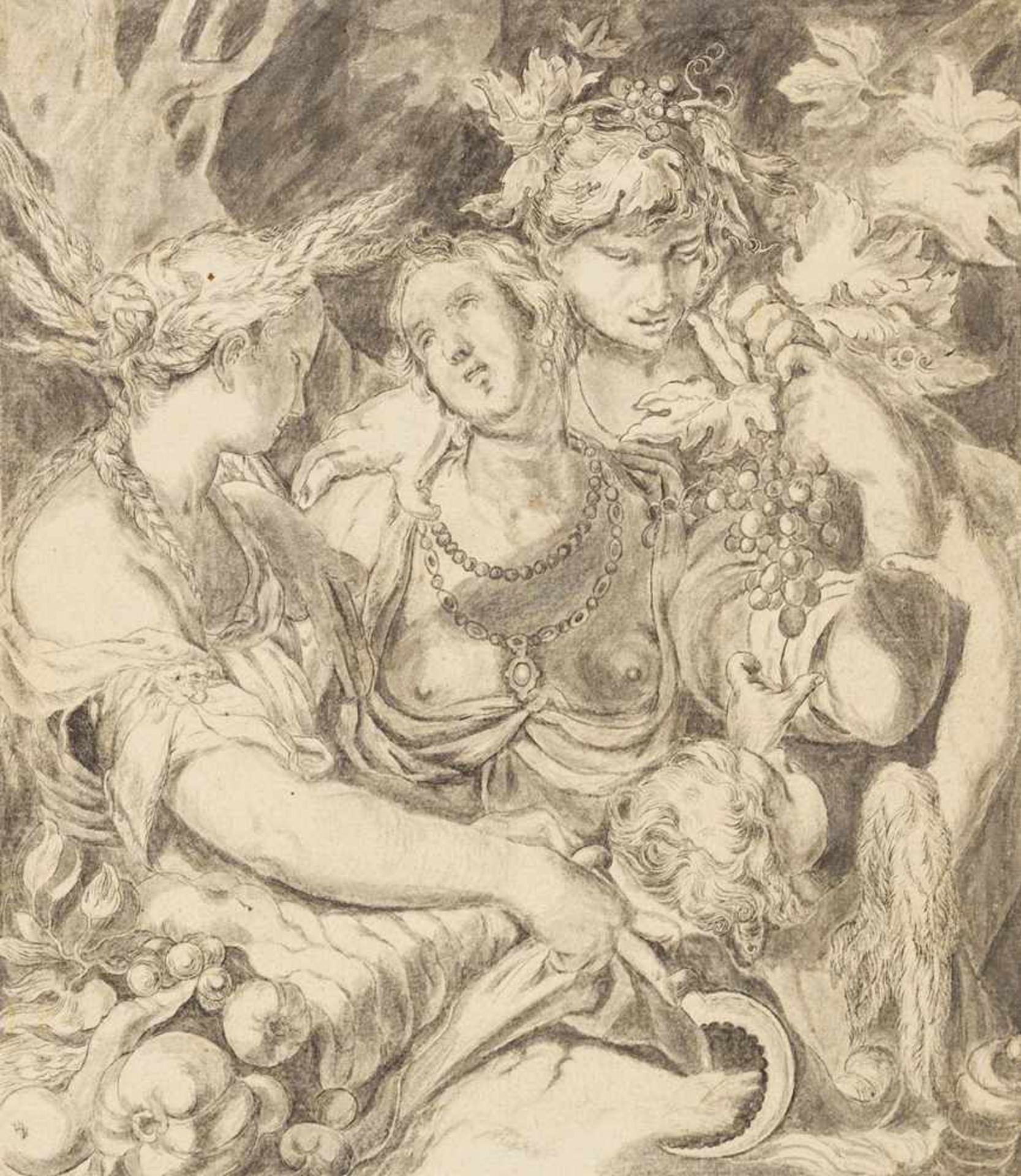 Bloemaert, Abraham(1566-1651), oder Schüler (Cornelis van Poelenburg?). Ohne Ceres und Bacchus