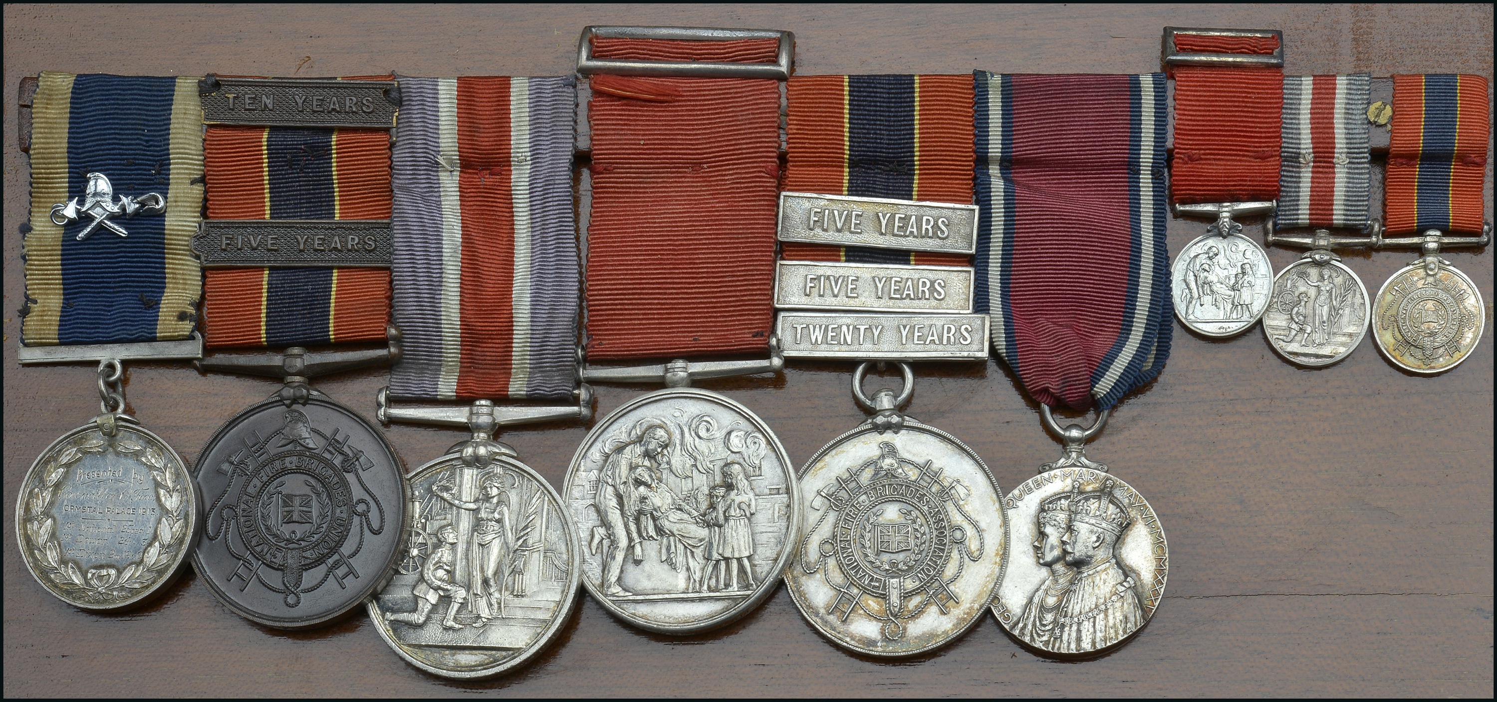 A Collection of Fire Brigade Medals