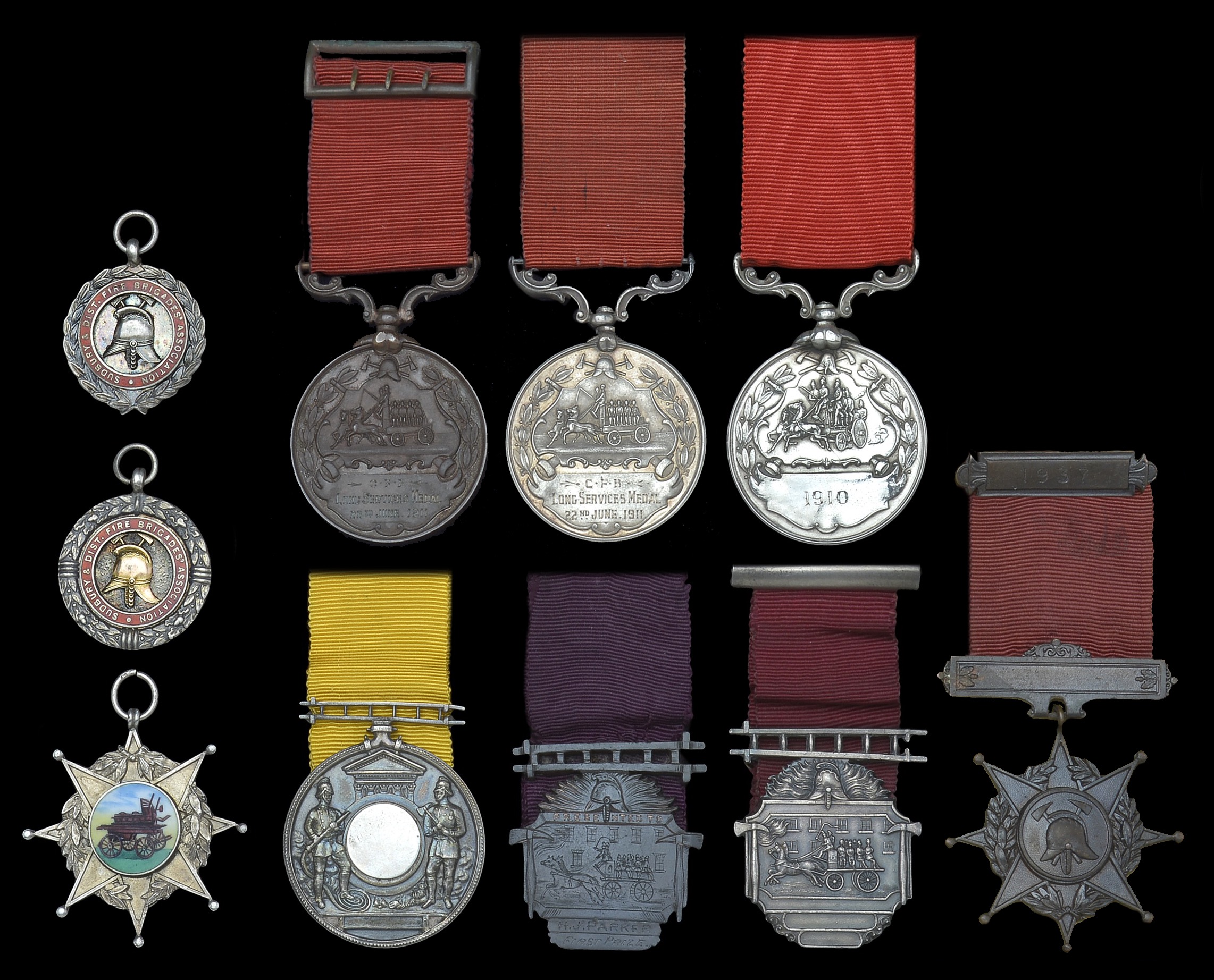 A Collection of Fire Brigade Medals