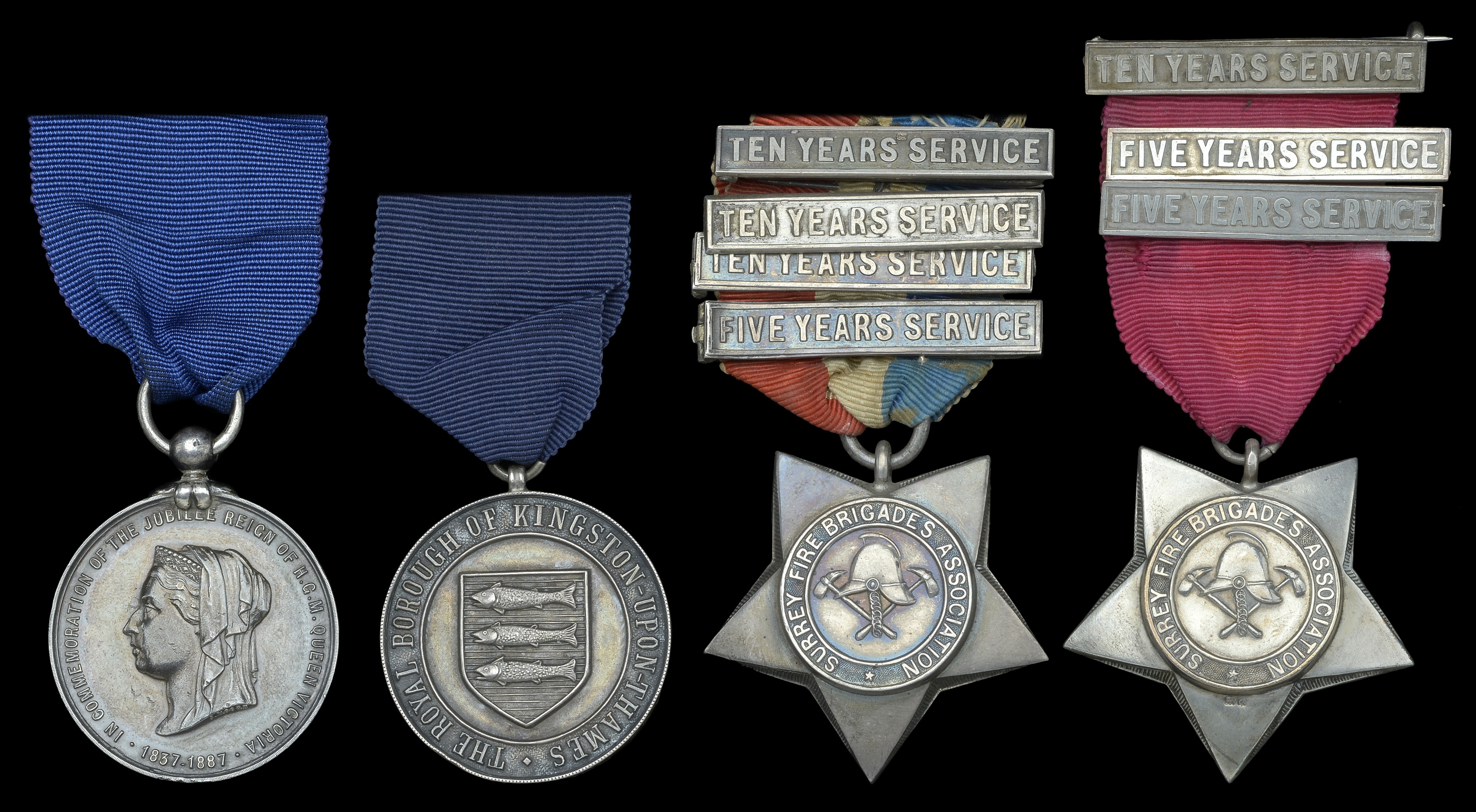 A Collection of Fire Brigade Medals