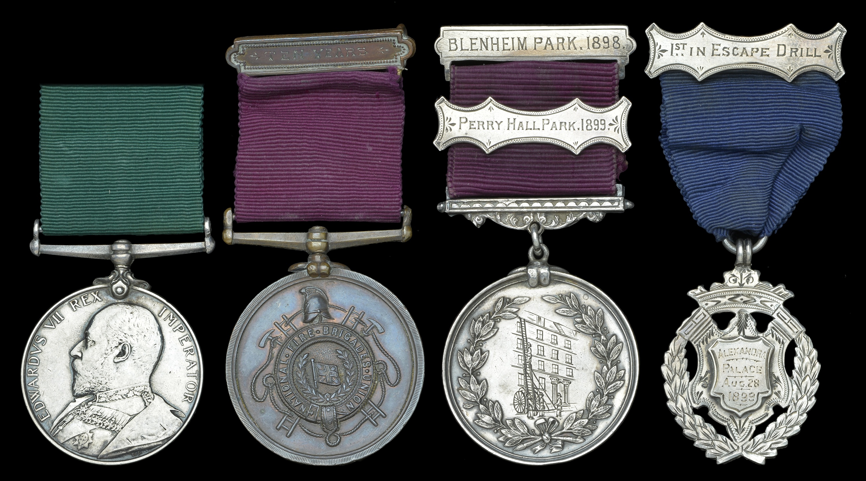 A Collection of Fire Brigade Medals