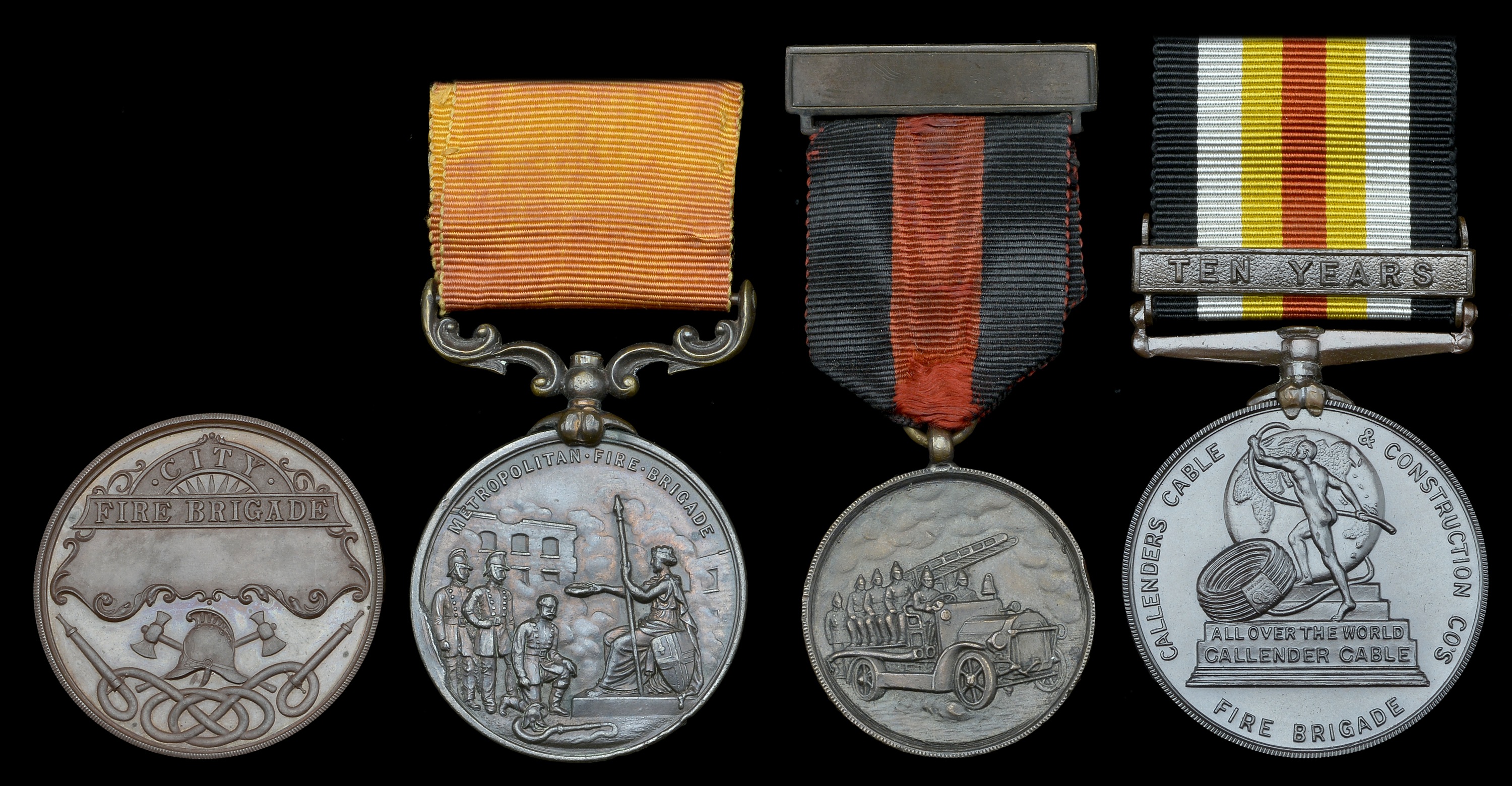 A Collection of Fire Brigade Medals