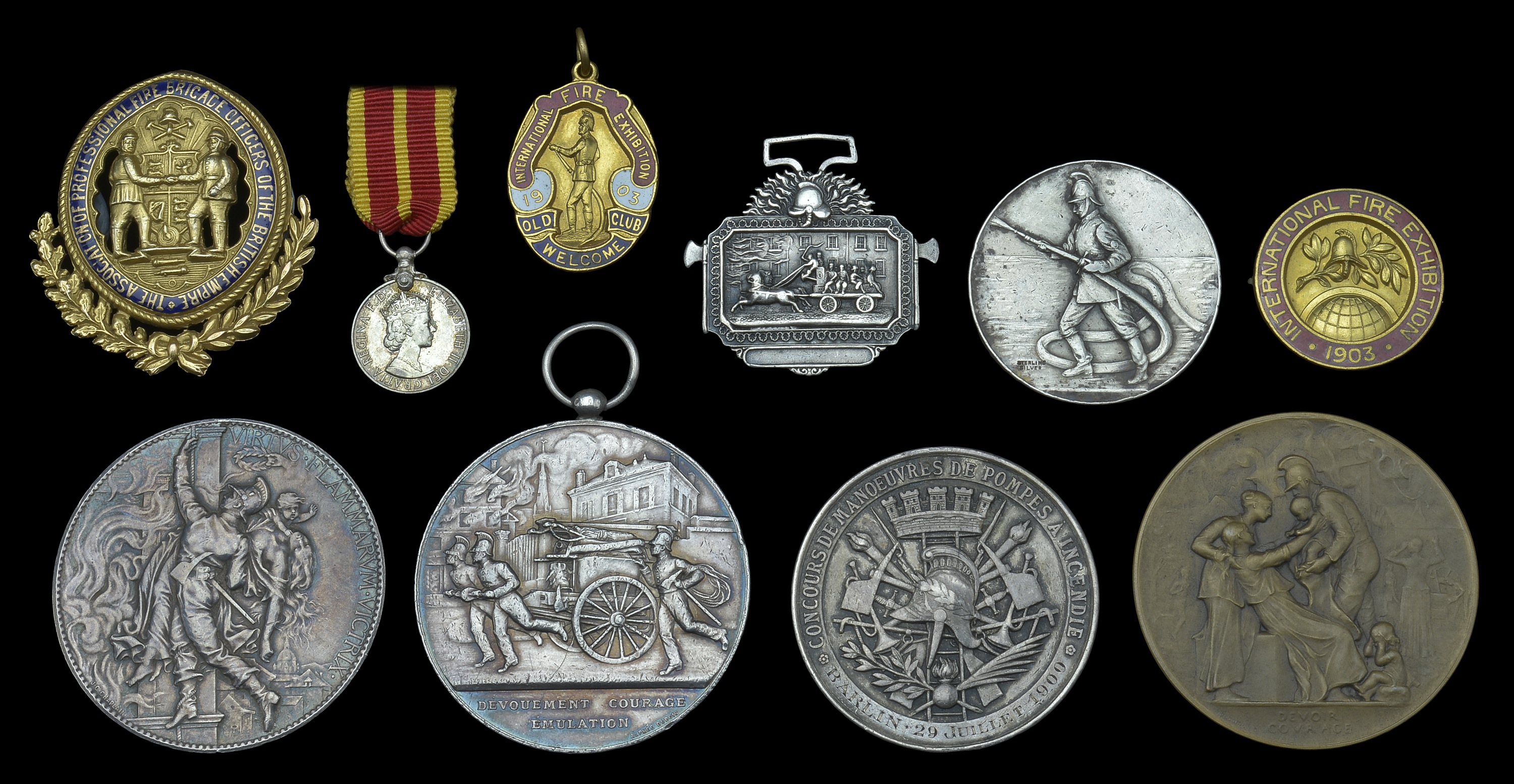 A Collection of Fire Brigade Medals