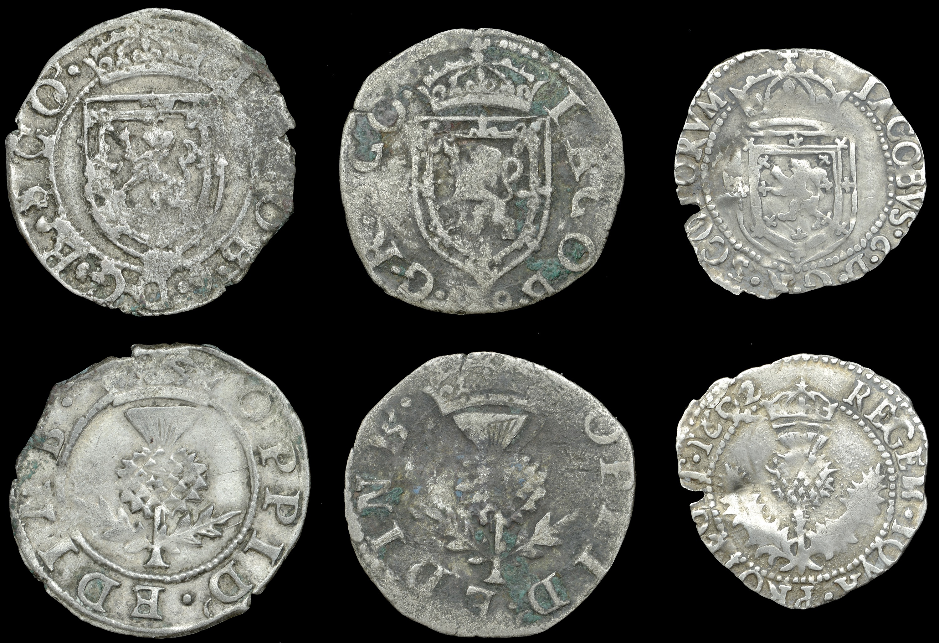 Scottish Coins from Various Properties