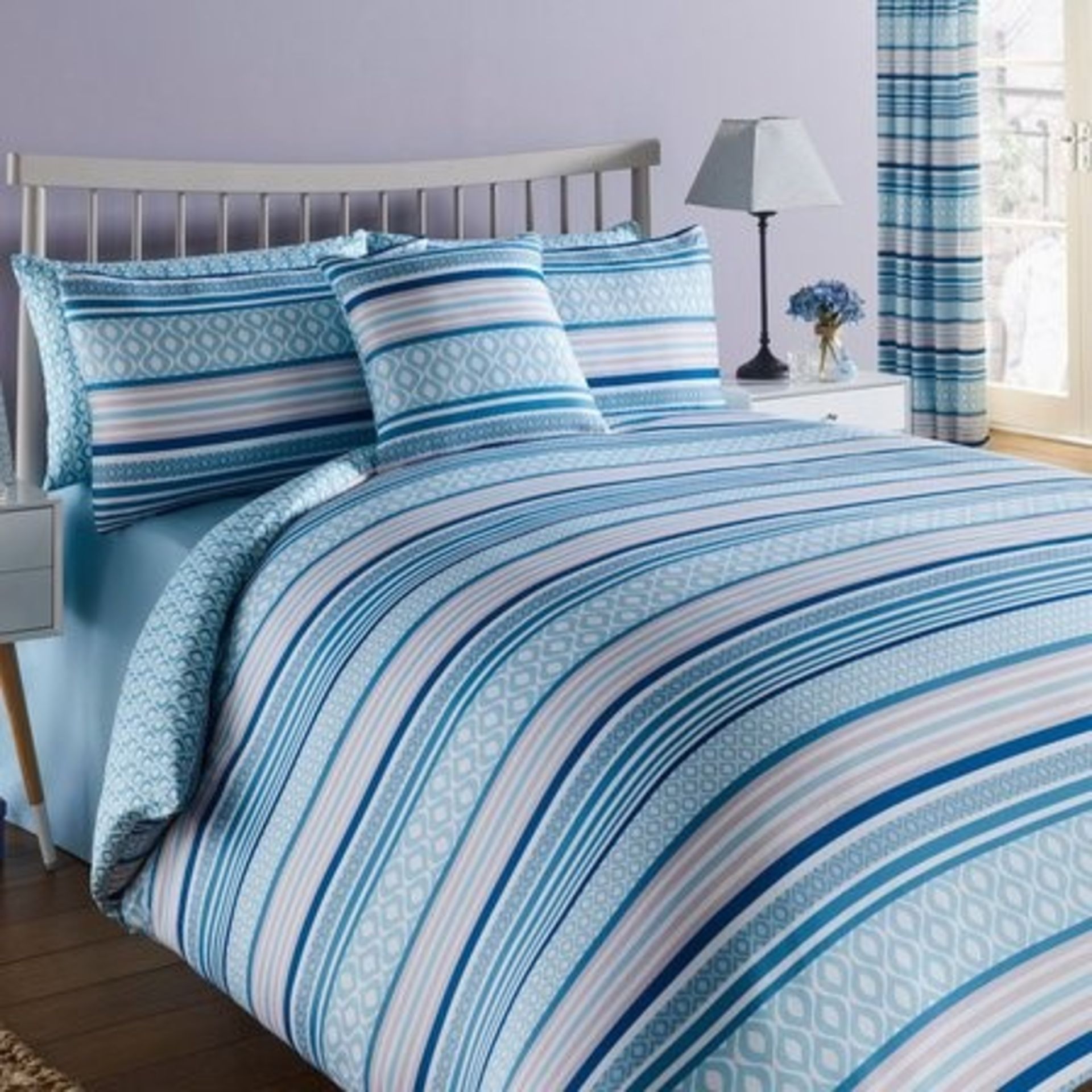 1 AS NEW BAGGED LEXINGTON BUMBER SET SINGLE DUVET COVER IN TEAL (VIEWING HIGHLY RECOMMENDED)