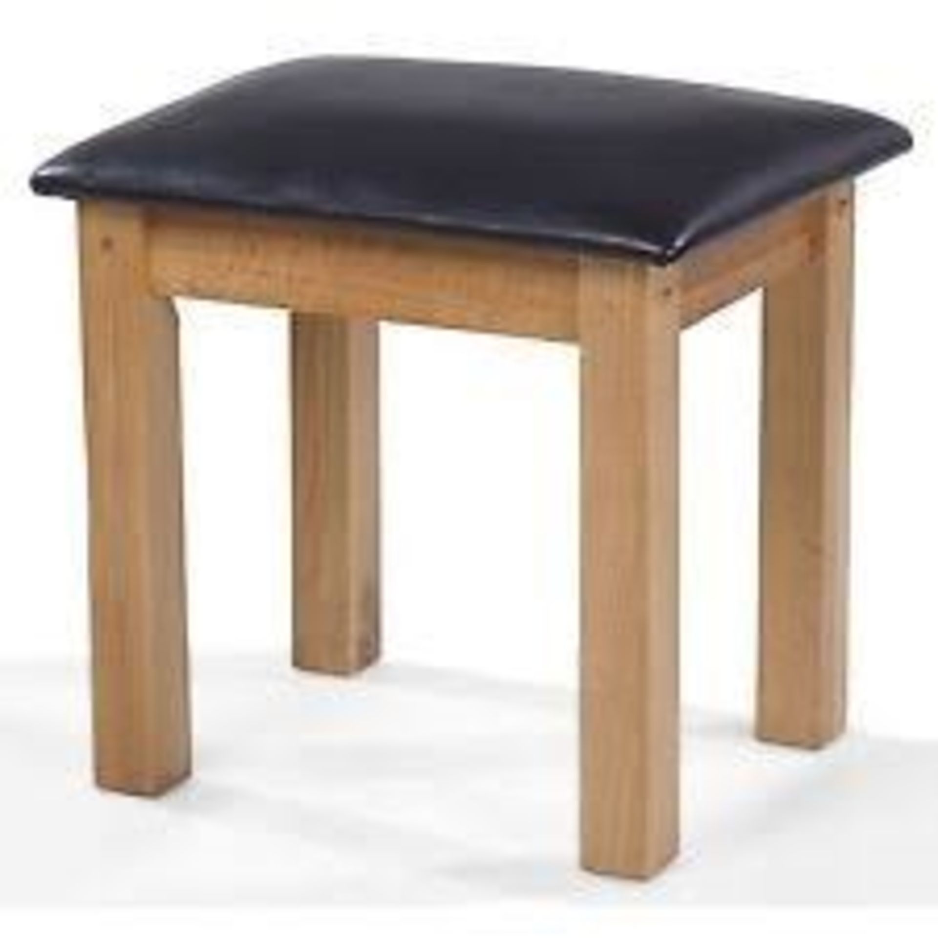 1 BOXED CROFT OAK SOLID OAK DRESSING TABLE STOOL APPROX 48' X 50' X 39' RRP £149.00 (VIEWING