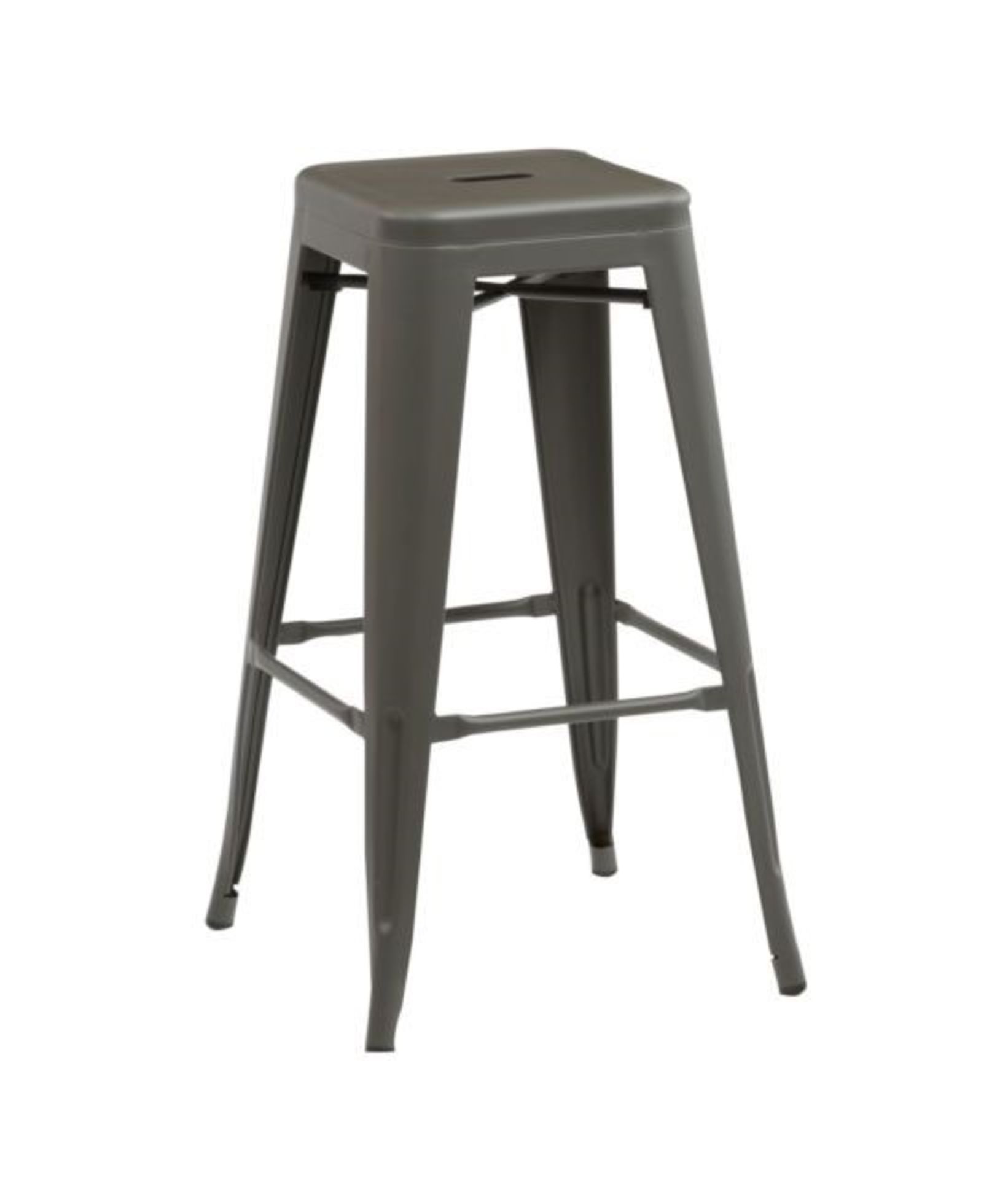 1 BRAND NEW BOXED SET OF 2 BRONX STOOL IN GREY / RRR £130.00 (VIEWING HIGHLY RECOMMENDED)