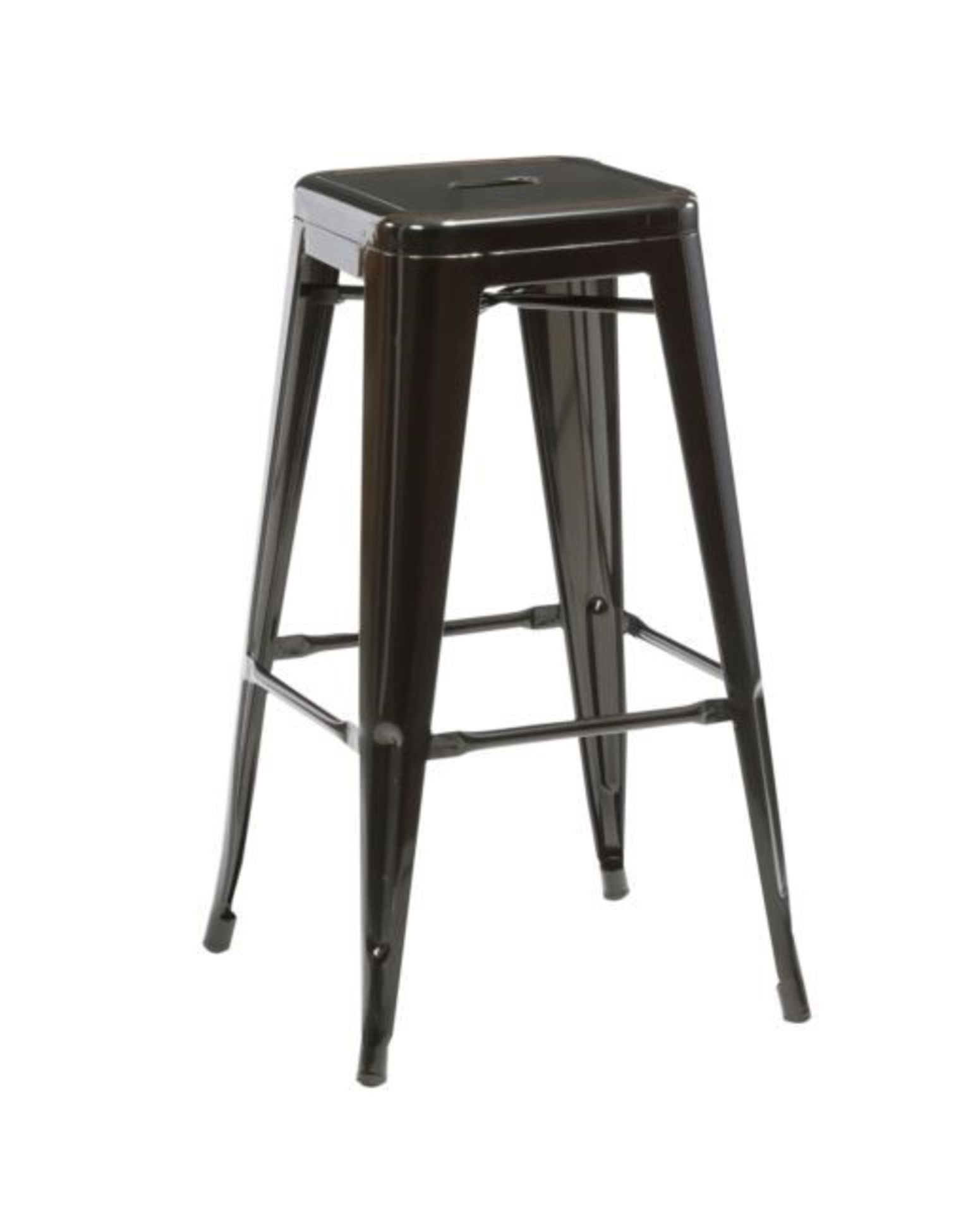 1 BRAND NEW BOXED SET OF 2 BRONX STOOL IN BLACK / RRR £130.00 (VIEWING HIGHLY RECOMMENDED)