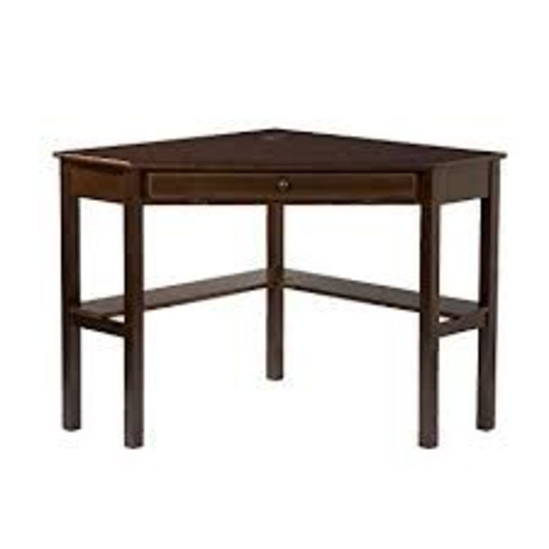 1 BOXED SOUTHERN ENTERPRISES CORNER COMPUTER DESK 48' WIDE ESPRESSO FINISH / RRP £299.99 (VIEWING