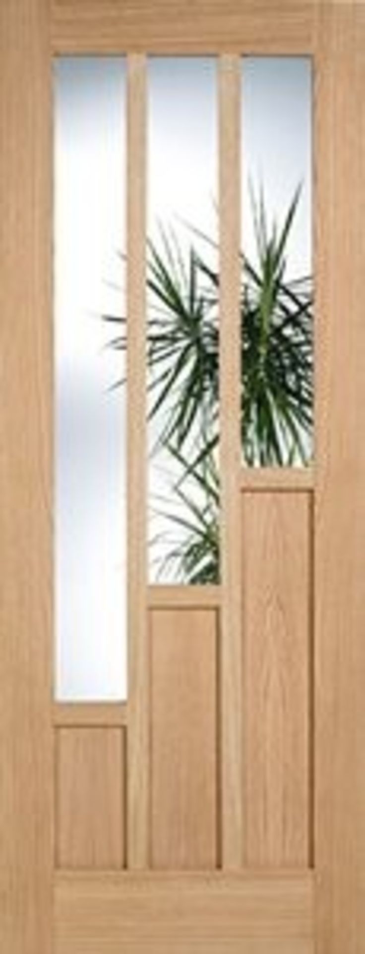 1 GRADE A BOXED COVENTRY DOOR, CLEAR GLASS IN OAK, 600CM X 198CM X 40MM THICK / RRP £295.00 (VIEWING