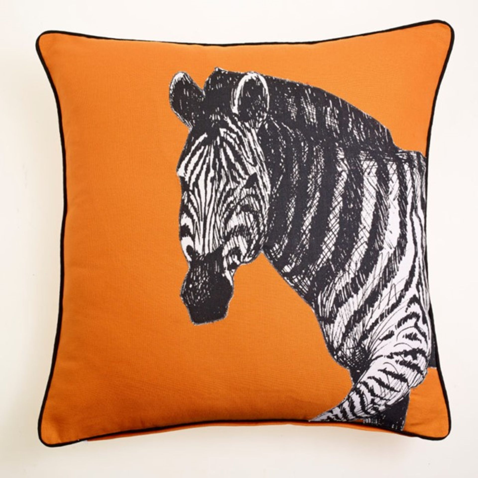 1 BRAND NEW PACKAGED ARTHOUSE ZEBRA ORANGE CUSHION 300118 (VIEWING HIGHLY RECOMMENDED)