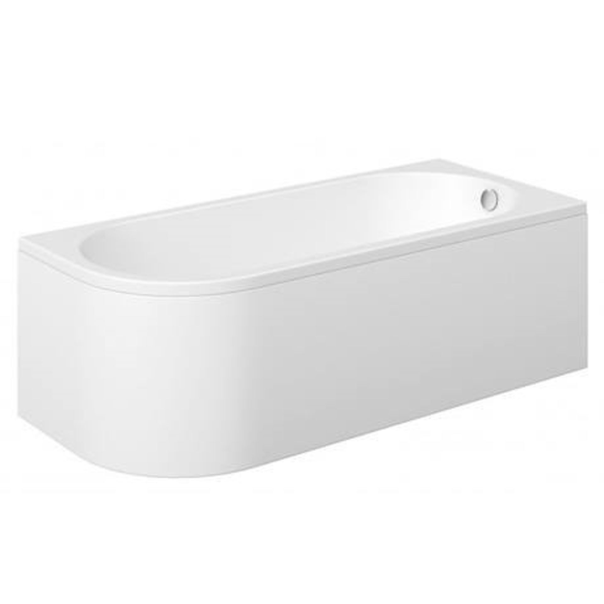 1 GRADE B ACRYLIC CORNER BATH IN WHITE WITHOUT SIDE PANEL / RRP £580.00 (VIEWING HIGHLY