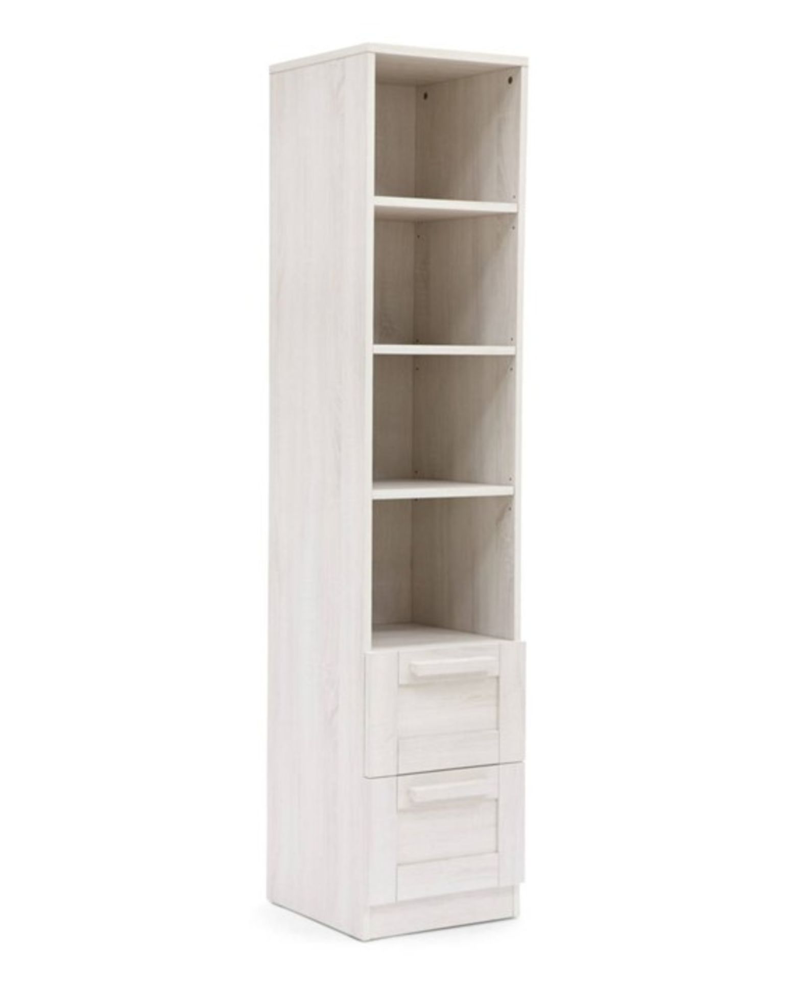 1 BOXED MAMAS AND PAPAS ATLAS BOOKCASE IN NIMBUS WHITE / RRP £179.00 (VIEWING HIGHLY RECOMMENDED)
