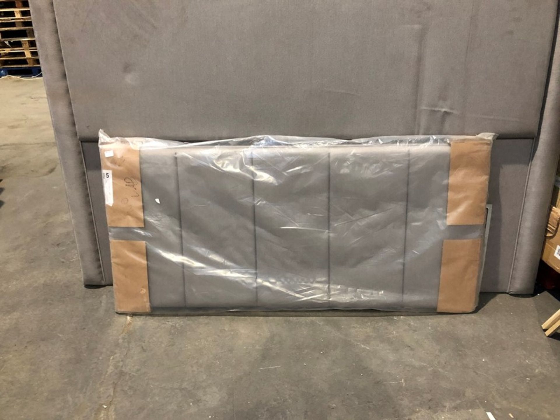 1 GRADE A BAGGED 150CM DIVAN HEADBOARD IN SLATE GREY (VIEWING HIGHLY RECOMMENDED)