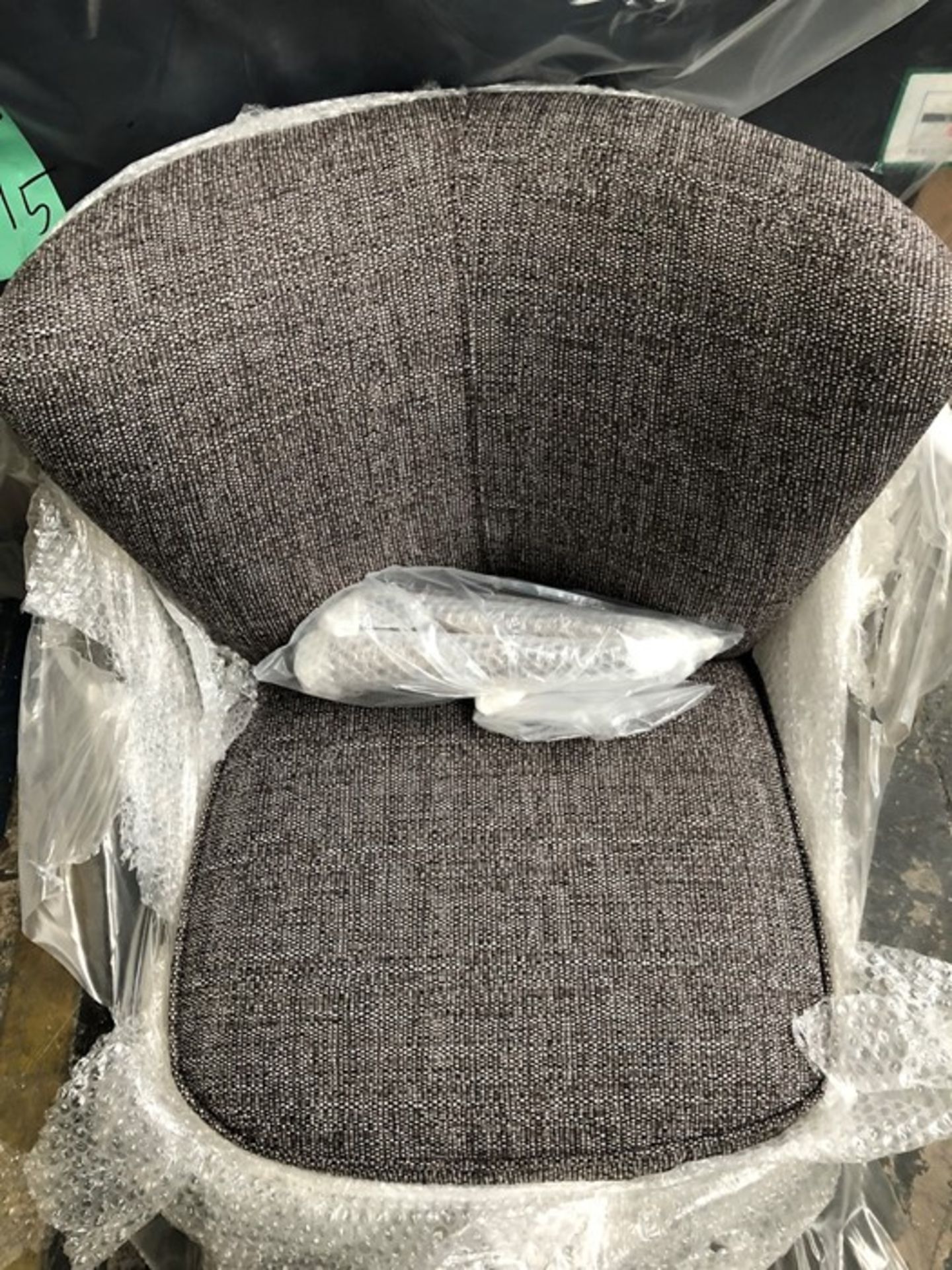 1 BRAND NEW BAGGED FABB SOFAS LIZZIE TUB CHAIR IN BARLEY GREY (VIEWING HIGHLY RECOMMENDED)