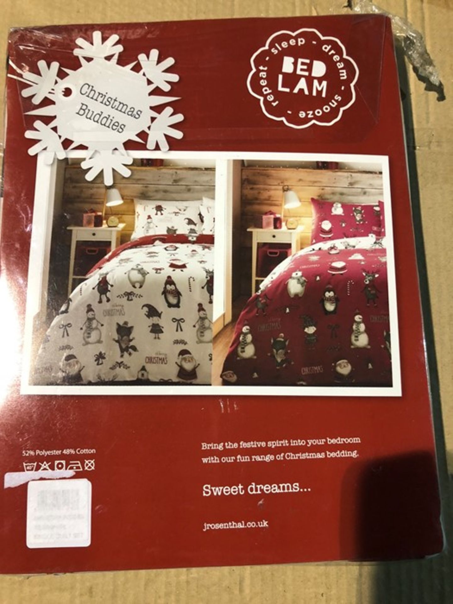 1 AS NEW BAGGED CHRISTMAS BUDDIES SINGLE DUVET SET (VIEWING HIGHLY RECOMMENDED)