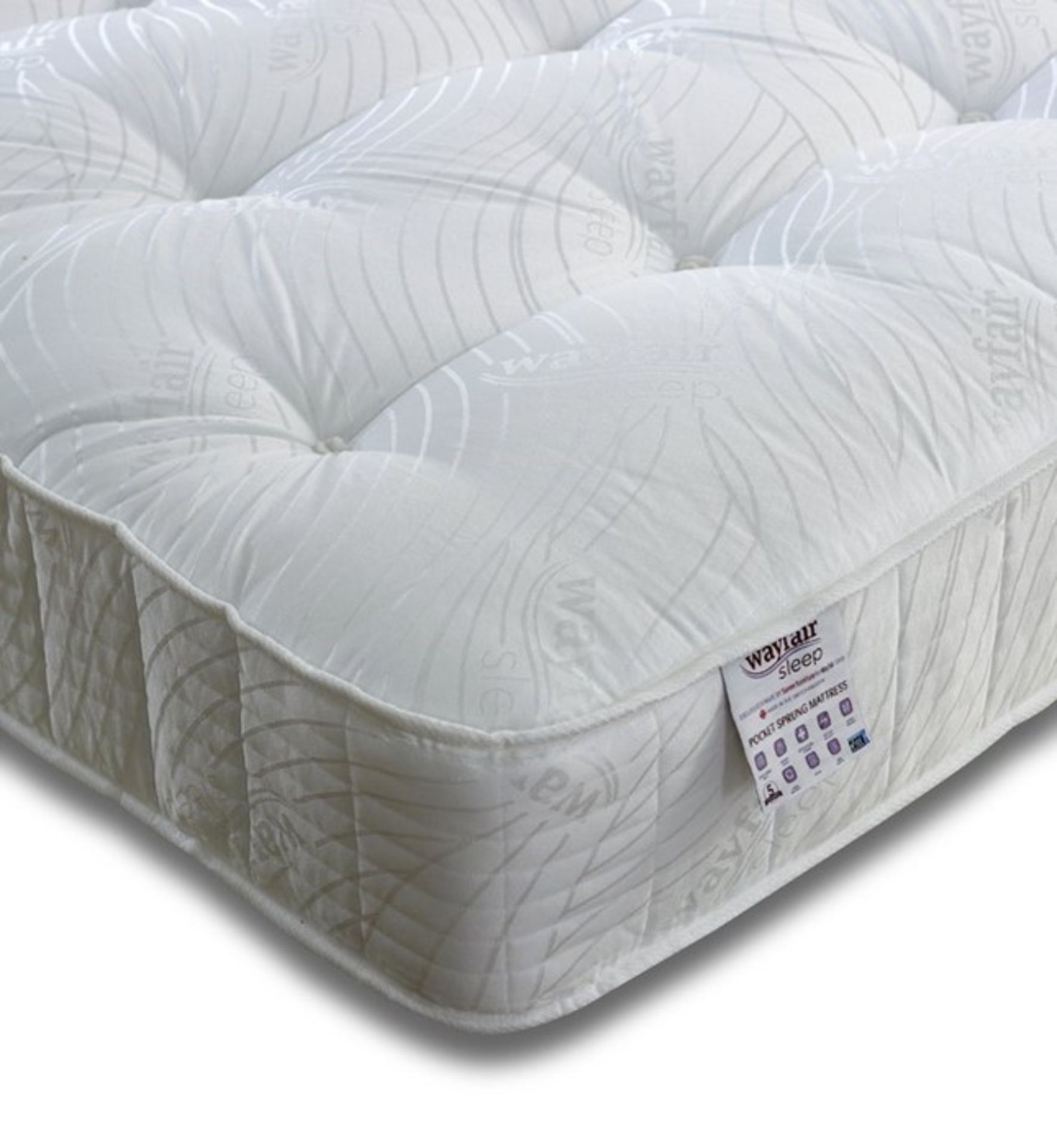 1 GRADE B BAGGED WAYFAIR SLEEP POCKET SPRUNG MATTRESS / SINGLE - 3FT / NEEDS A CLEAN (VIEWING HIGHLY