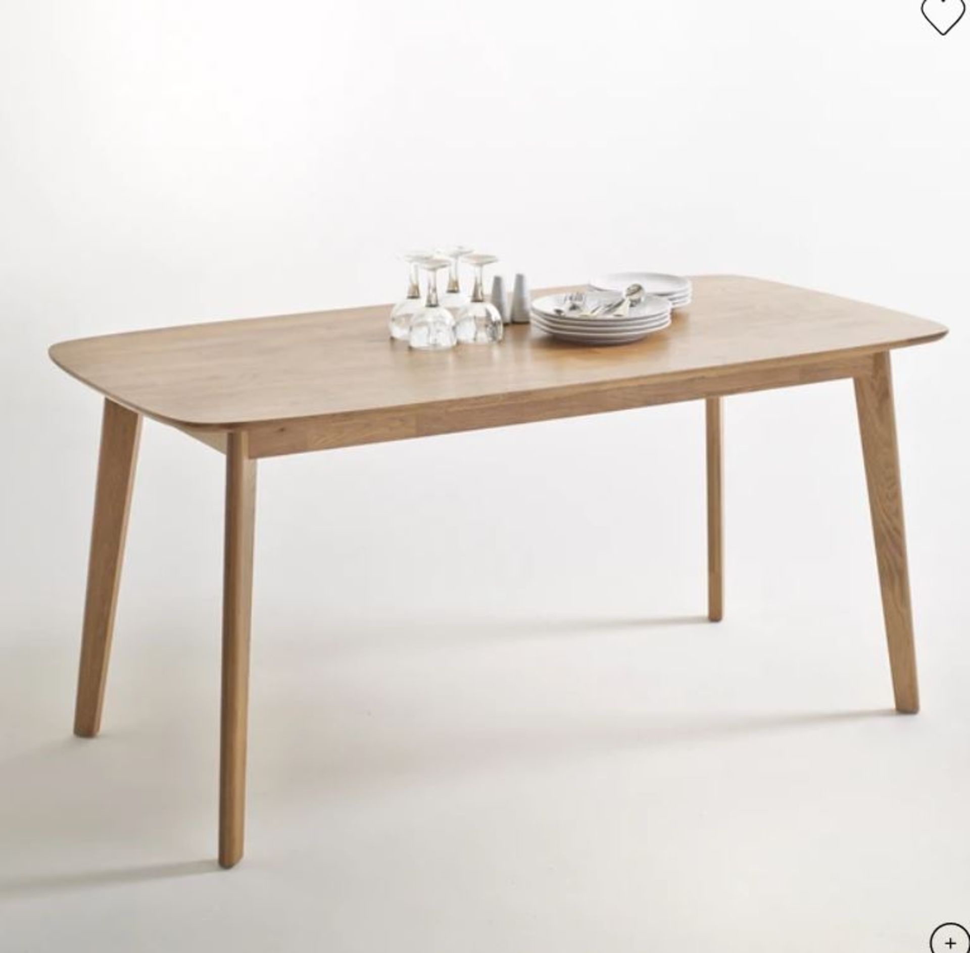 1 BOXED LA REDOUTE JIMI SOLID OAK DINING TABLE 6 SEATER / RRP £375.00, PLEASE NOTE THIS LISTING IS - Image 2 of 2