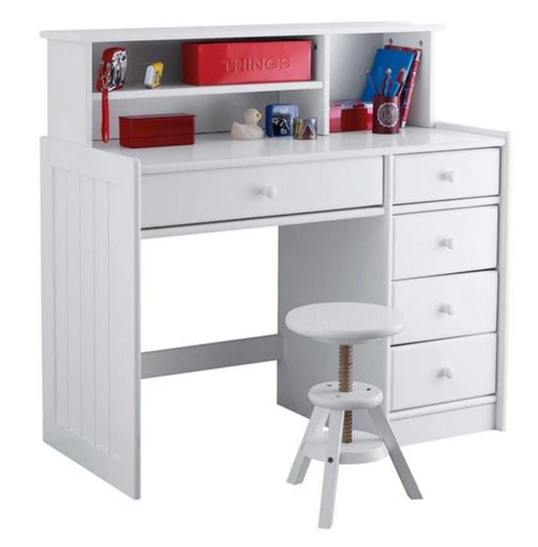 1 BOXED LA REDOUTE GABY SOLID PINE DESK EXTENDER IN WHITE / RRP £75.00 (VIEWING HIGHLY RECOMMENDED) - Image 2 of 2