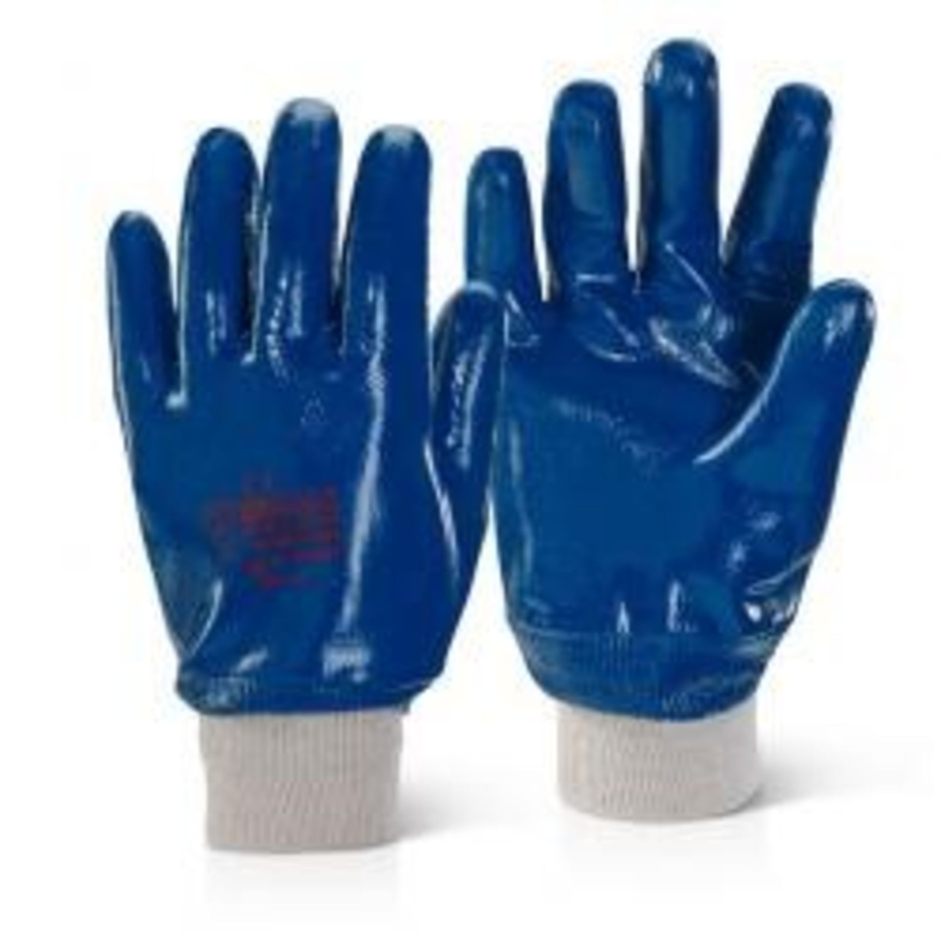 1 AS NEW BOXED CLICK-2000 NITRILE COATED KNITWRIST HEAVY 10 GLOVES - BOX OF 100 - P/N 70 / RRP £