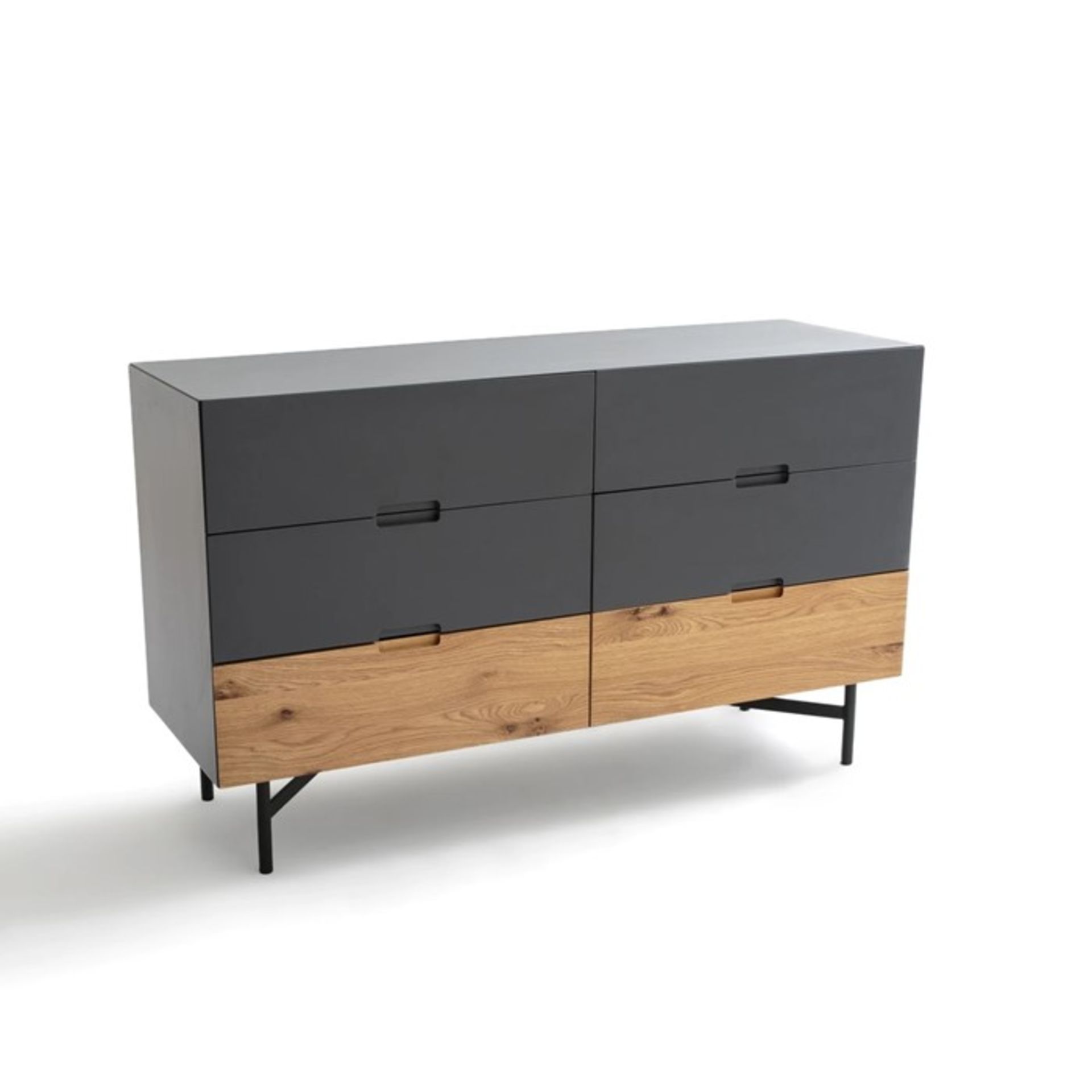 1 GRADE B BOXED LA REDOUTE LORA CHEST OF 6 DRAWERS IN GREY / RRP £799.00 (VIEWING HIGHLY
