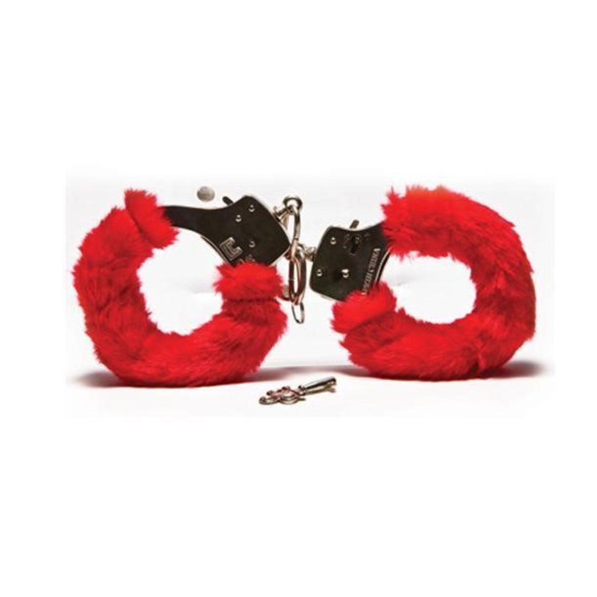 1 AS NEW RED FURRY LOVE HANDCUFFS / RRP £8.99 (CONFIDENTIAL DELIVERY AVAILABLE)