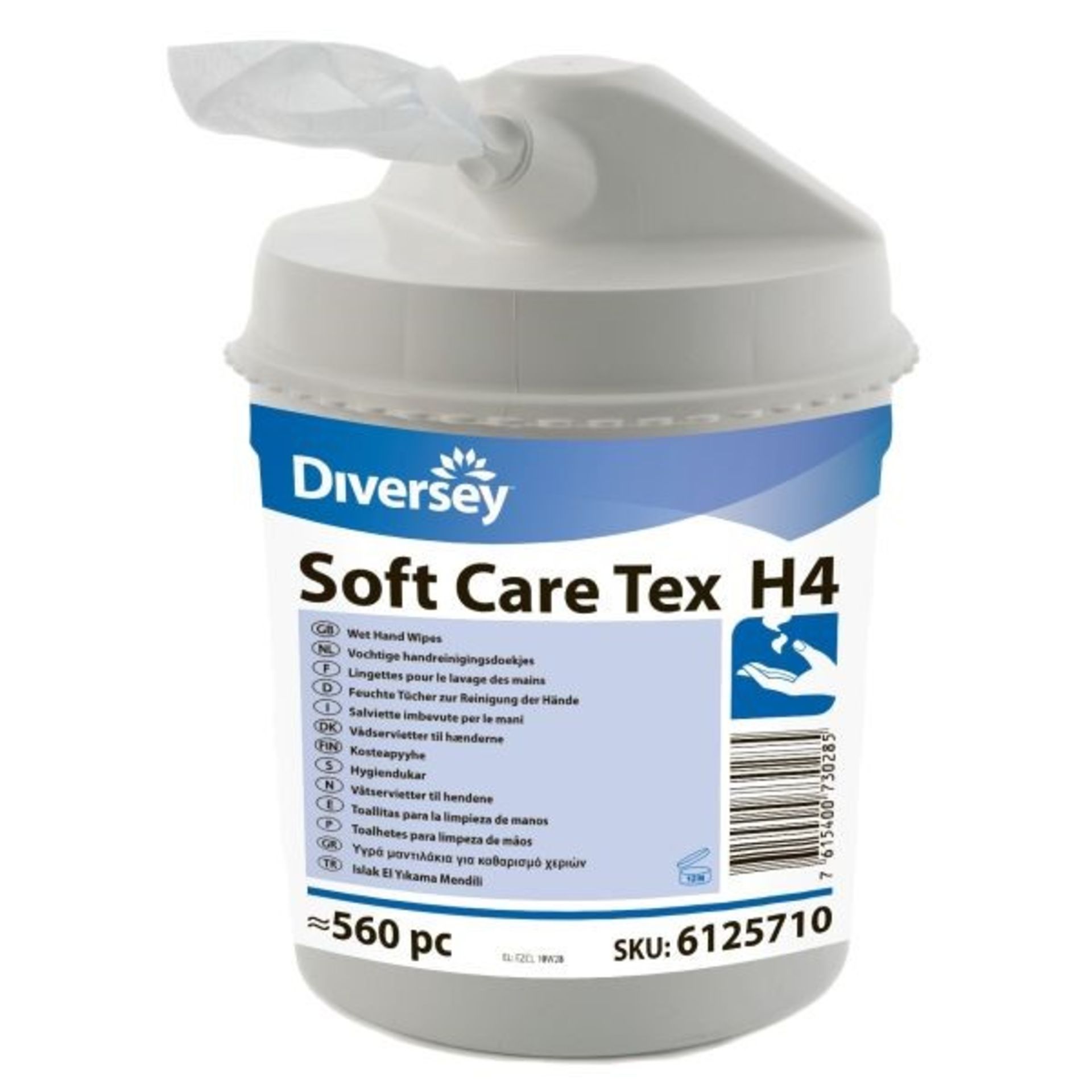 1 AS NEW DIVERSEY SOFT CARE TEX H4 WET HAND WIPES X560 WIPES P/N 87 / RRP £107.16 (VIEWING HIGHLY