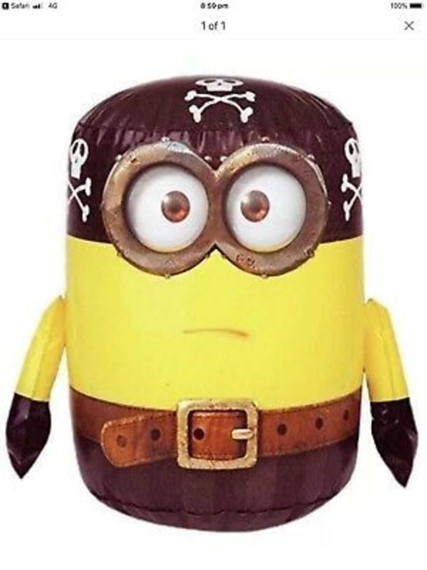 1 AS NEW BOXED MINIONS EYE, MATIE CHARACTER BOP BAG (VIEWING HIGHLY RECOMMENDED)