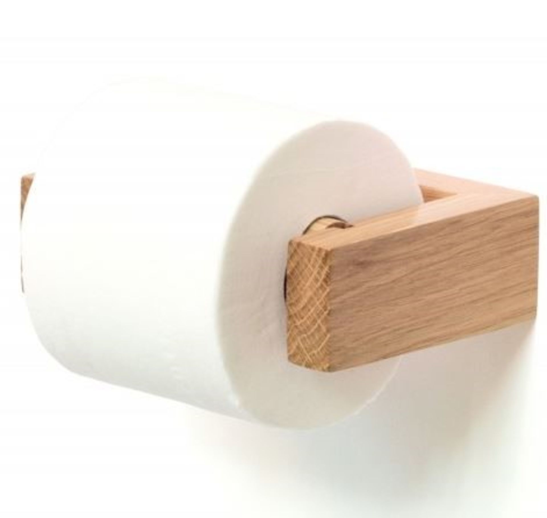 1 GRADE A BOX OF 2 TOILET ROLL HOLDERS IN OAK £ 52 - Image 2 of 2