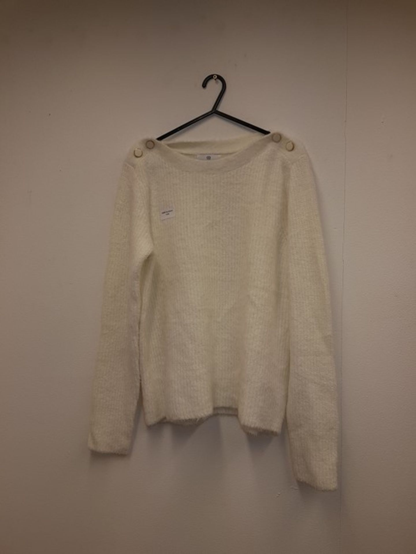1 AS NEW LA REDOUTE WOMENS FLUFFY JUMPER IN WHITE,