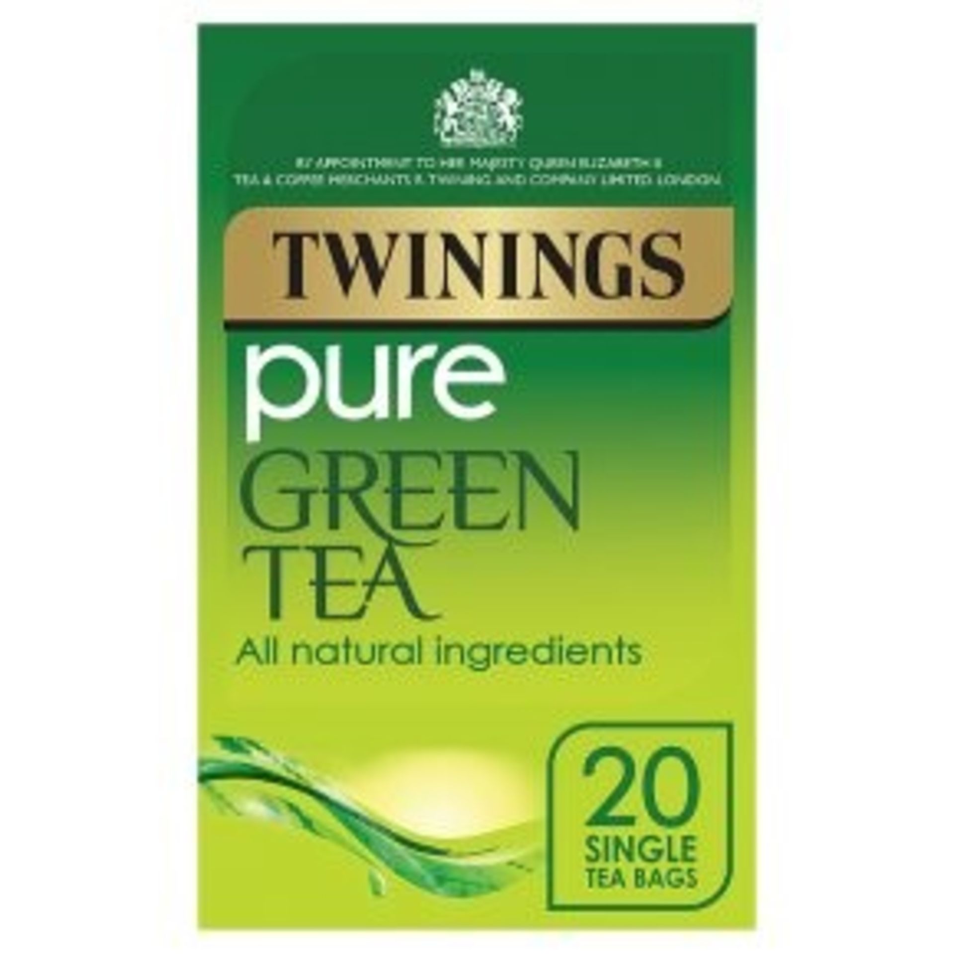1 LOT TO CONTAIN 5 BOX OF 12 TWININGS PURE GREEN TEA / BEST BEFORE DATE 08/11/18 / RRP £90.00 (