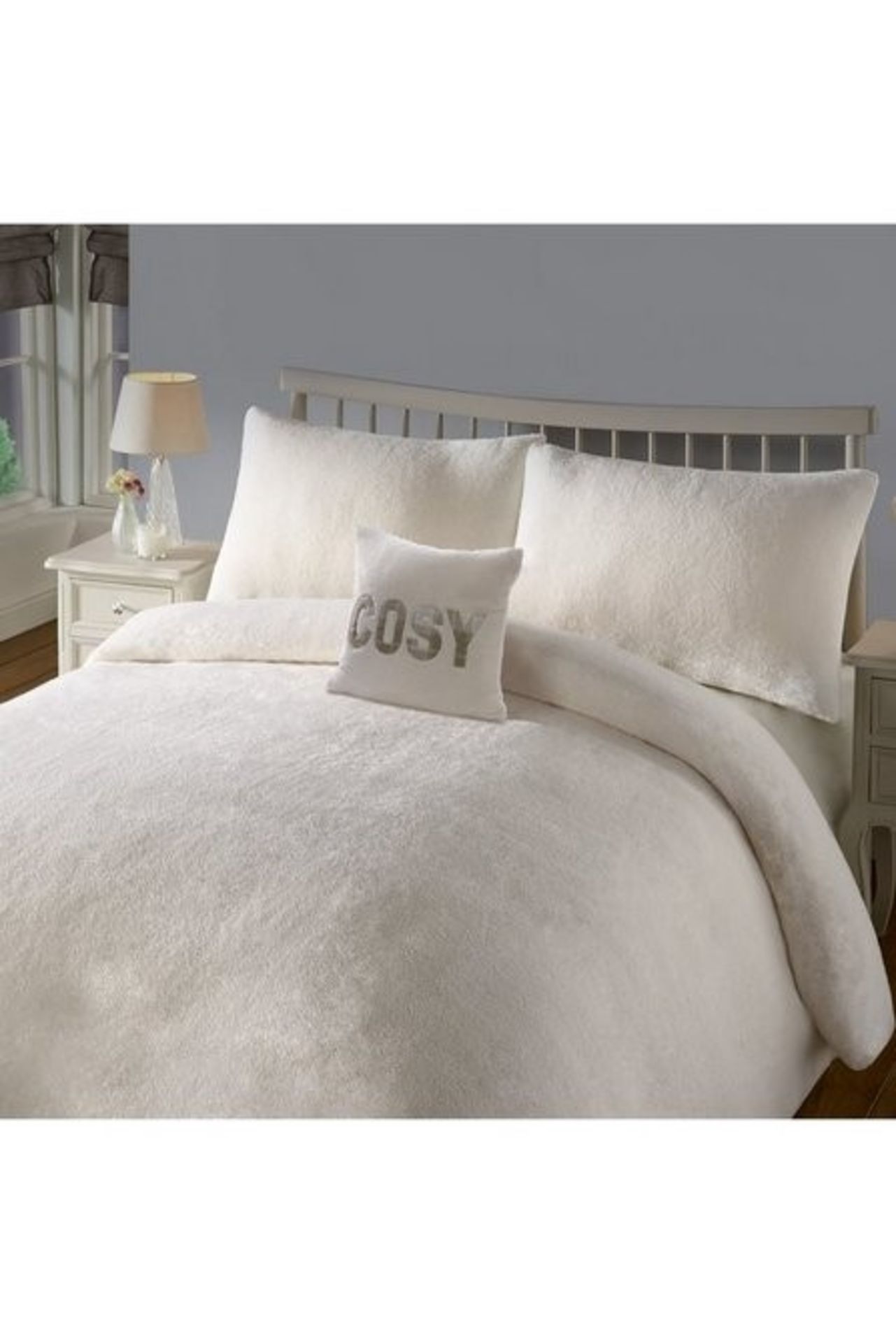 1 AS NEW ULTRA COSY TEDDY FLEECE SINGLE DUVET SET