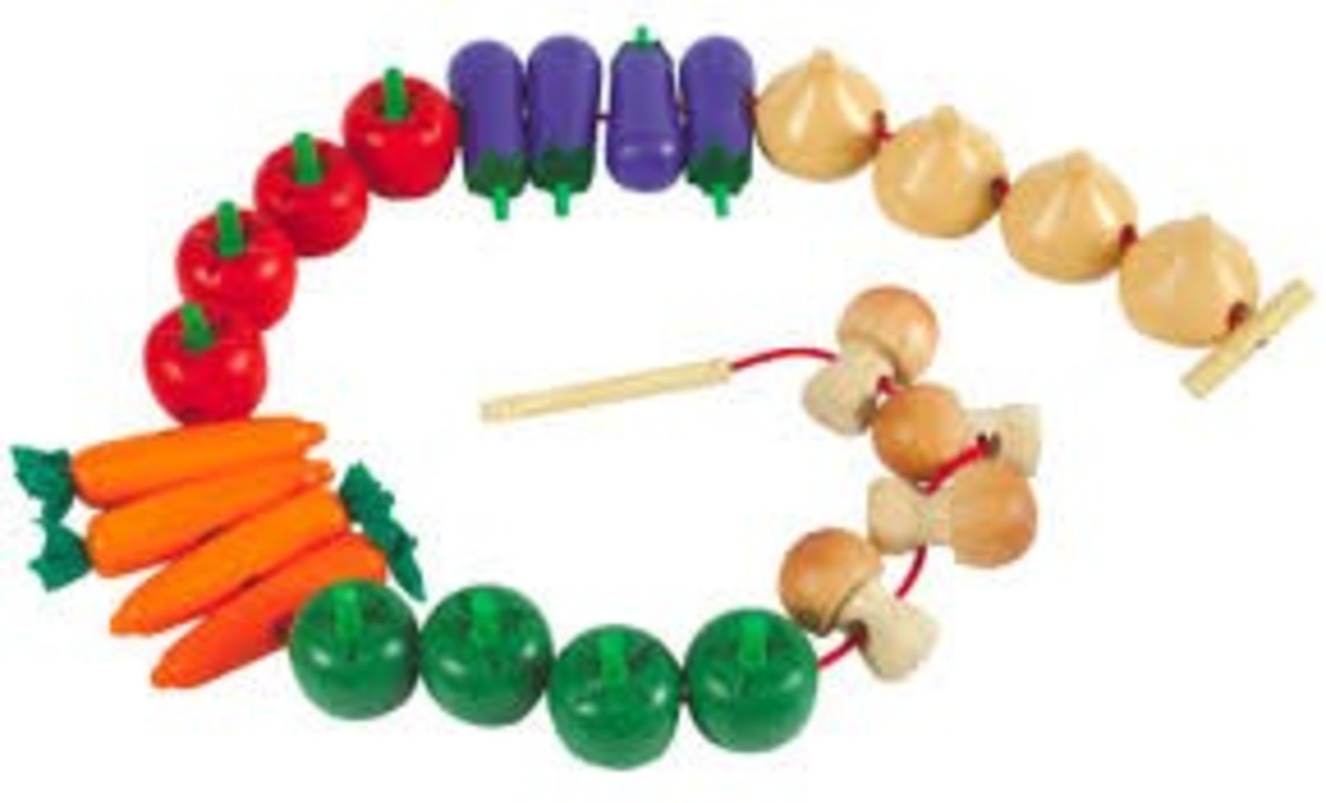 1 AS NEW BOXED THREADING VEGETABLES SET FOR 3 YEARS AND ABOVE / RRP £20.00 (VIEWING HIGHLY
