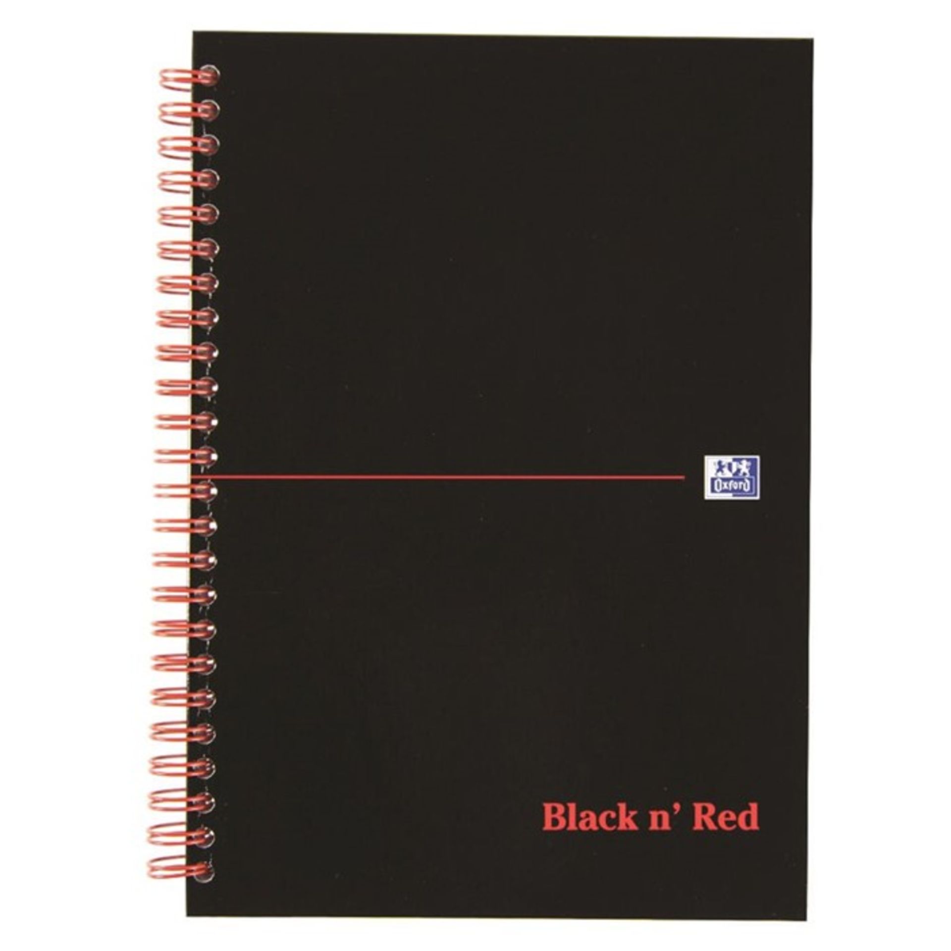 1 OXFORD BLACK N' RED WIREBOUND NOTEBOOK / RRP £8.99 (VIEWING HIGHLY RECOMMENDED)