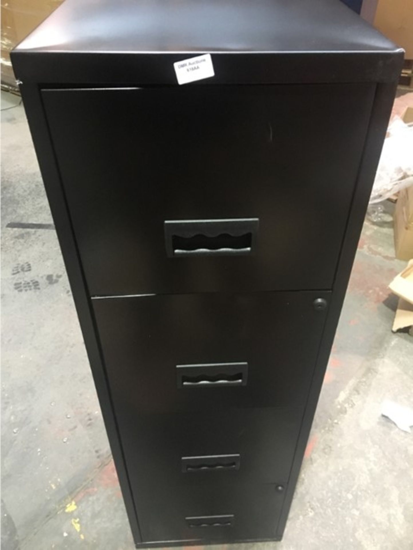 1 GRADE B 4 DRAWER HOME FILING CABINET IN BLACK /