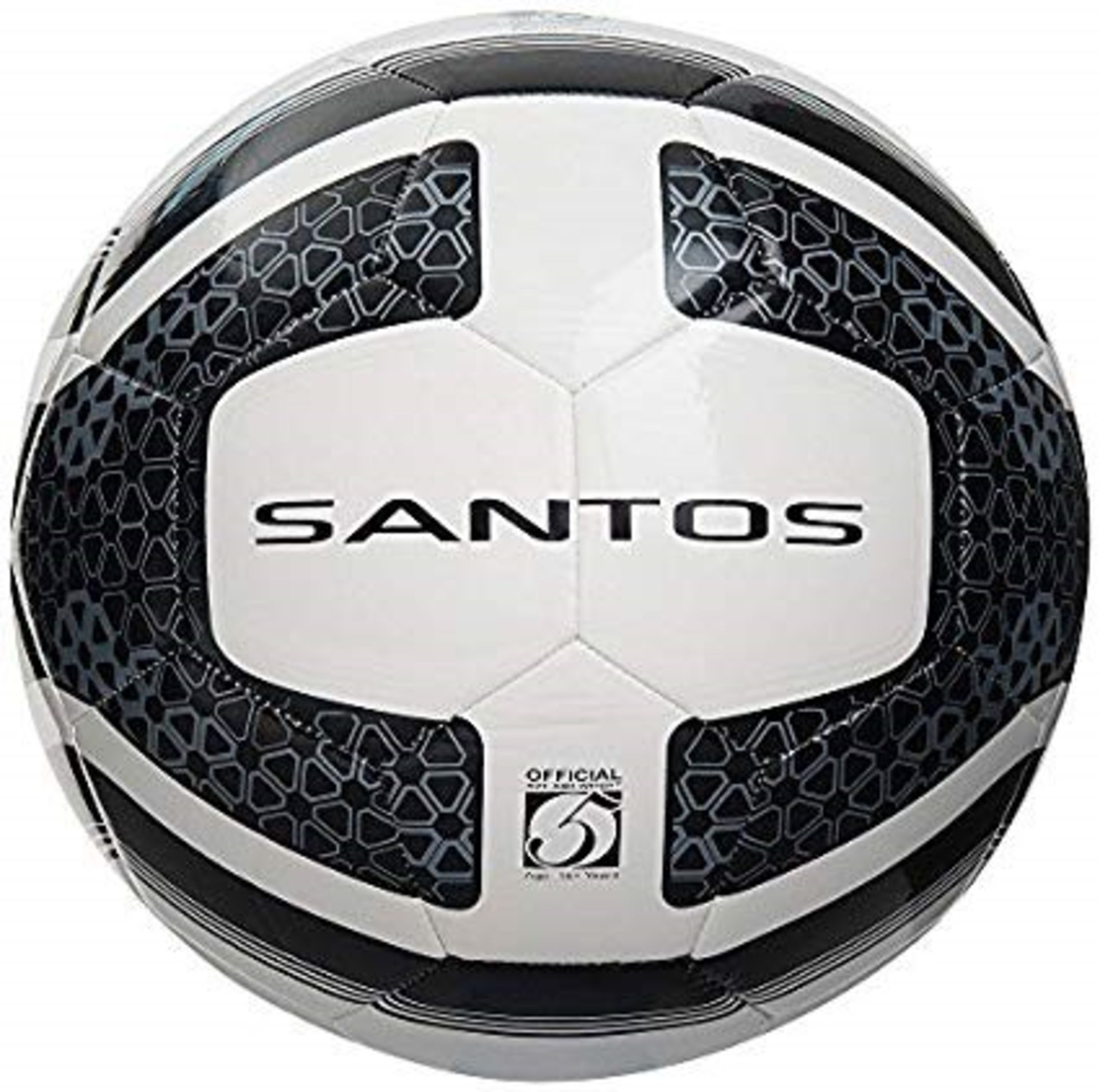 1 AS NEW BAGGED PRECISION SANTOS MATCH FOOTBALLS IN WHITE/BLACK/BLACK / SIZE - 3 / RRP £14.99 ( - Image 2 of 2
