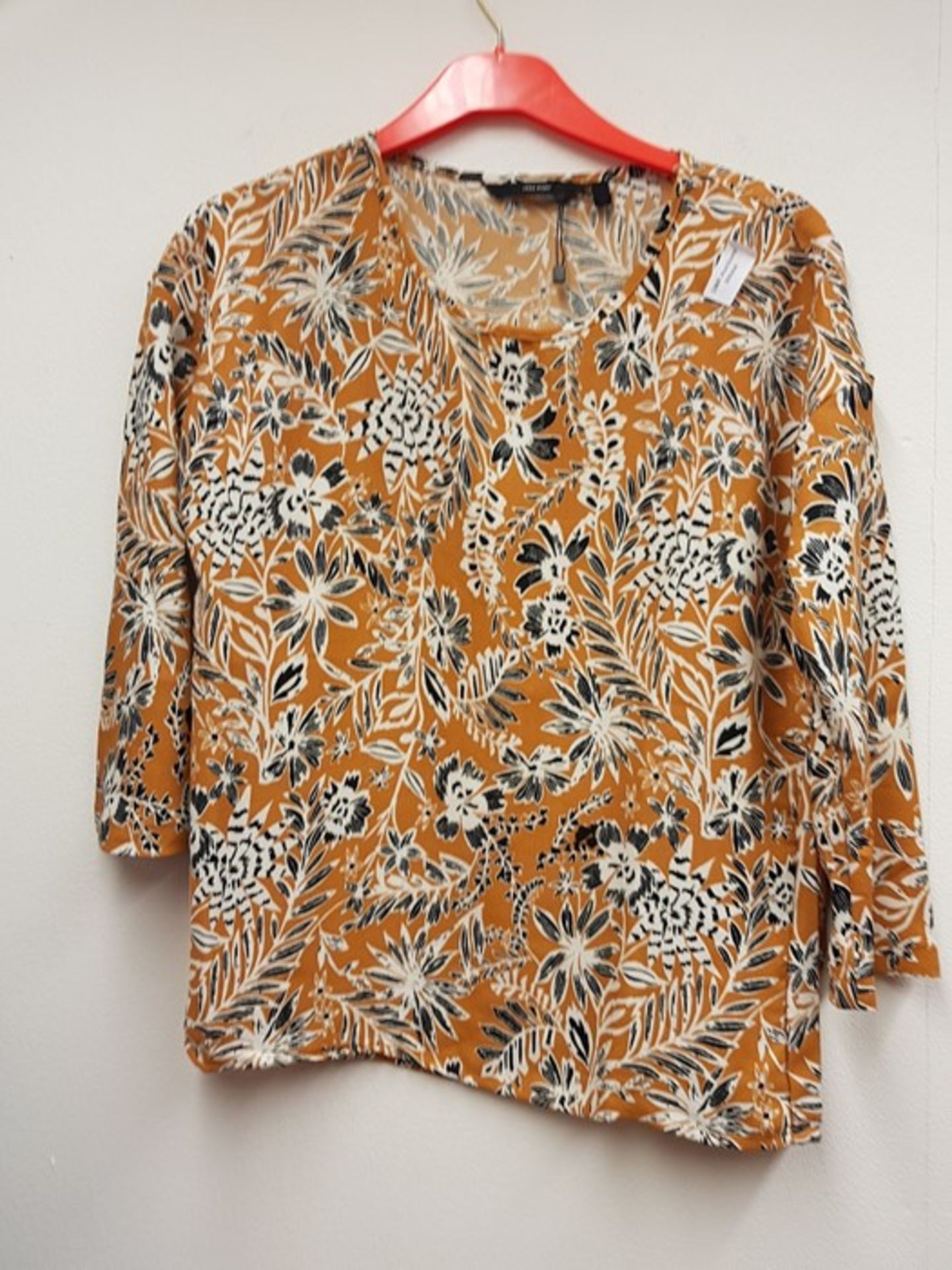 1 AS NEW ORANGE FLORAL TOP SMALL (VIEWING HIGHLY R