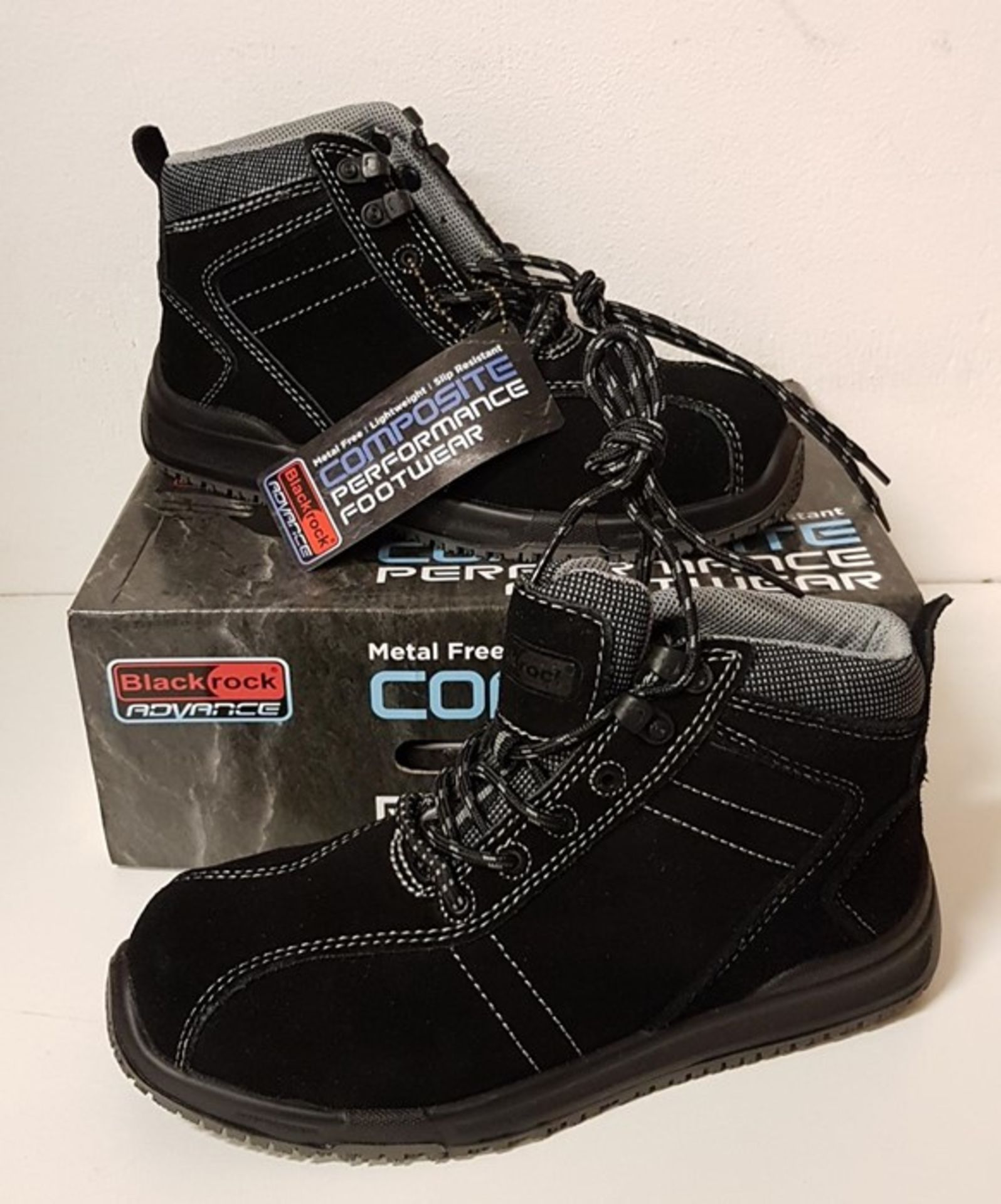1 BOXED BLACKROCK RAVEN SAFETY BOOTS IN BLACK, SIZE 6 (VIEWING HIGHLY RECOMMENDED)