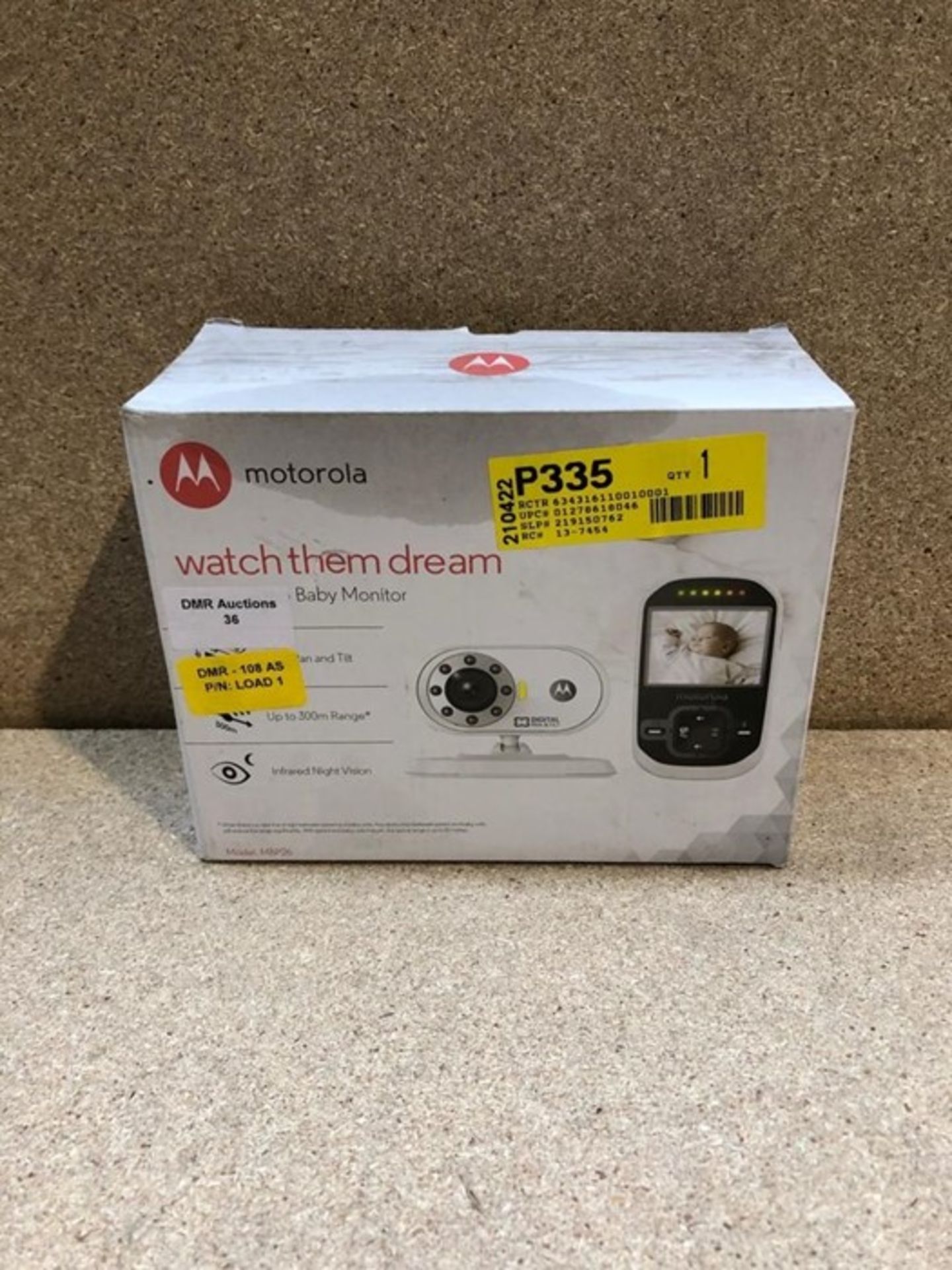 1 BOXED MOTOROLA MBP26 DIGITAL VIDEO BABY MONITOR / RRP £162.95 (VIEWING HIGHLY RECOMMENDED)