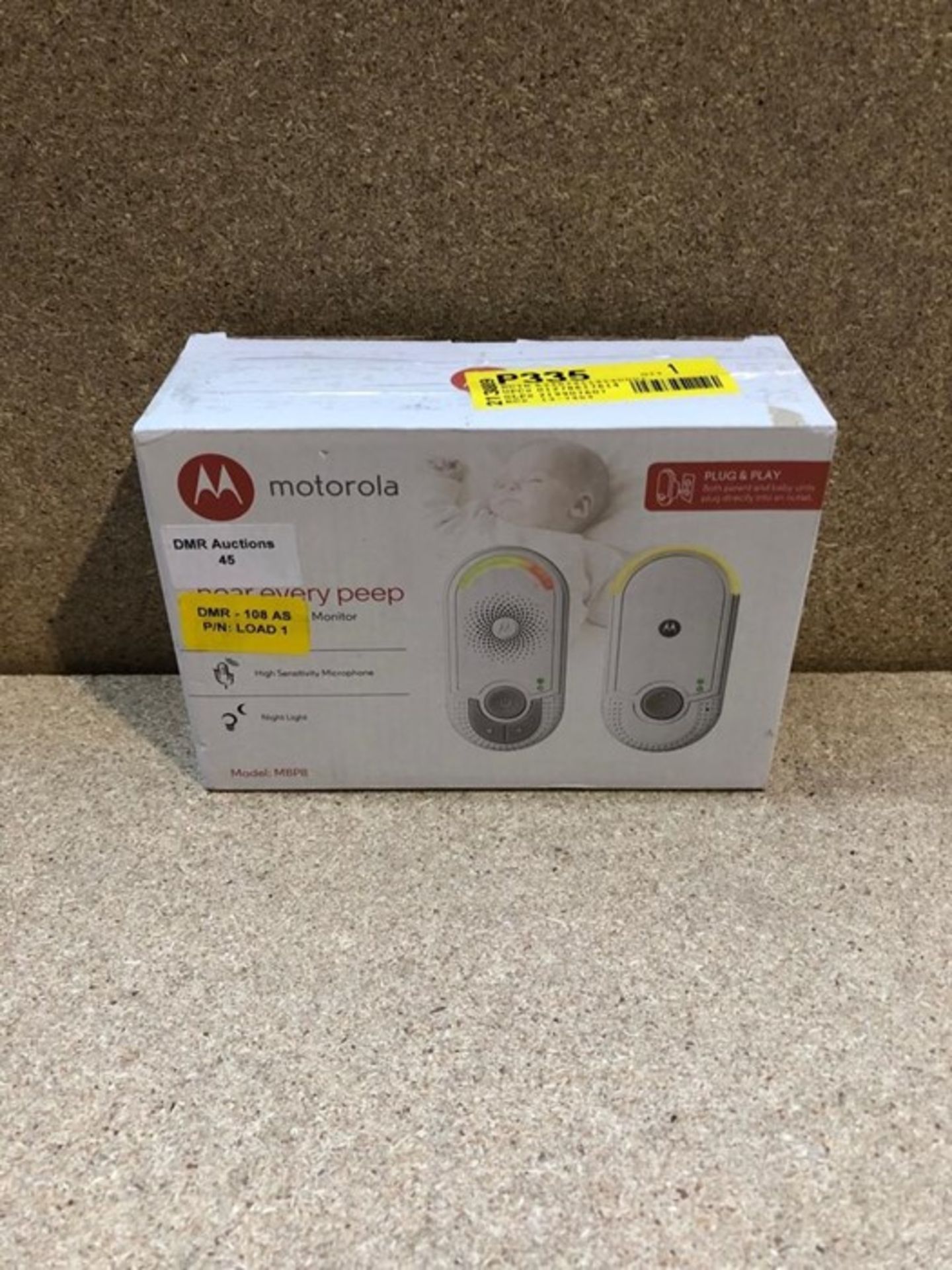 1 BOXED MOTOROLA MBP8 DIGITAL AUDIO BABY MONITOR / RRP £27.99 (VIEWING HIGHLY RECOMMENDED)