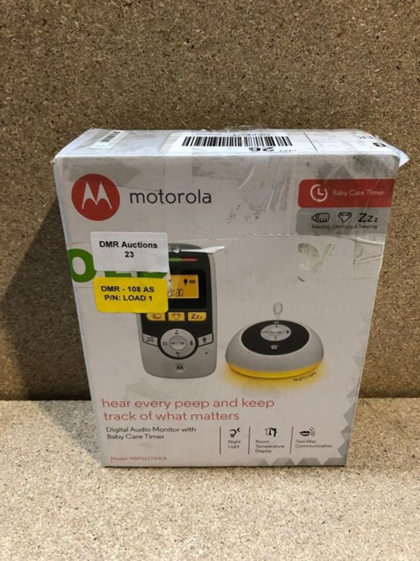 1 BOXED MOTOROLA MBP161TIMER DIGITAL AUDIO MONITOR WITH BABY CARE TIMER / RRP £49.99 (VIEWING HIGHLY