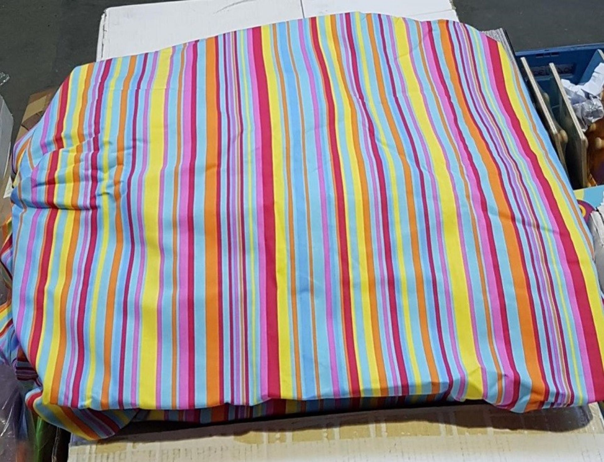 1 AS NEW BAGGED RAINBOW STRIPE GAZEBO COVER, RRP £