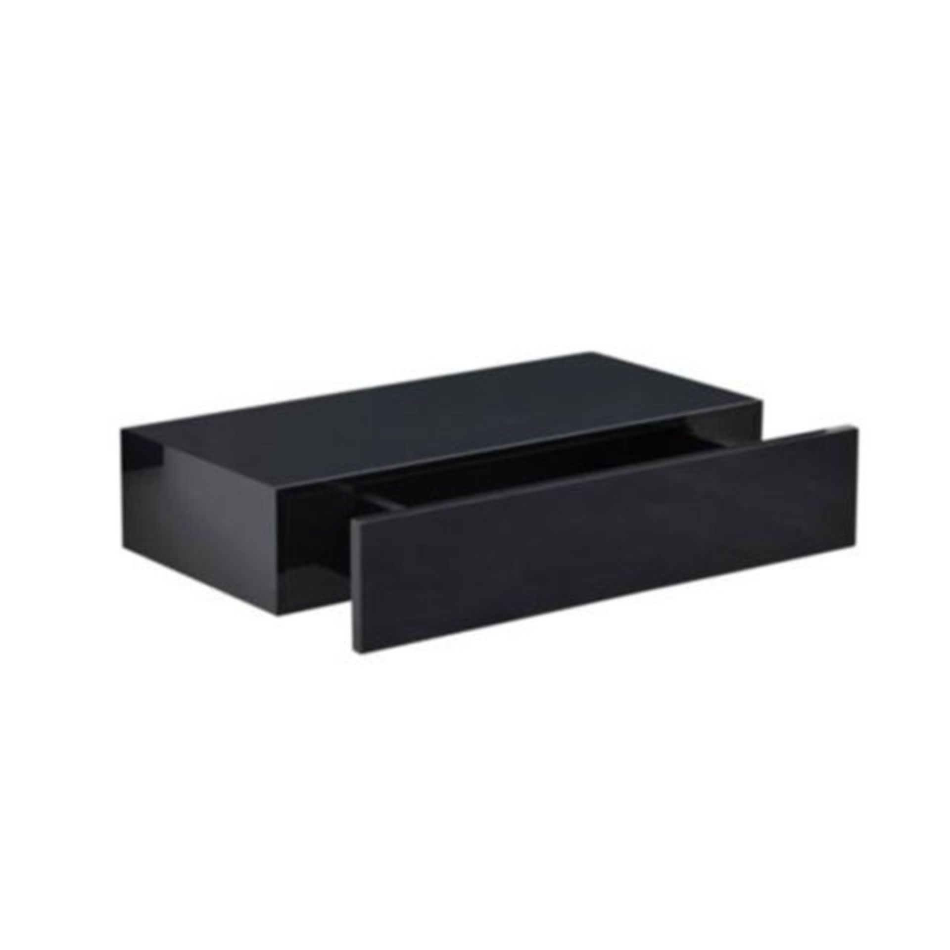 1 AS NEW BOXED FORM FLOATING SHELF WITH DRAWER IN