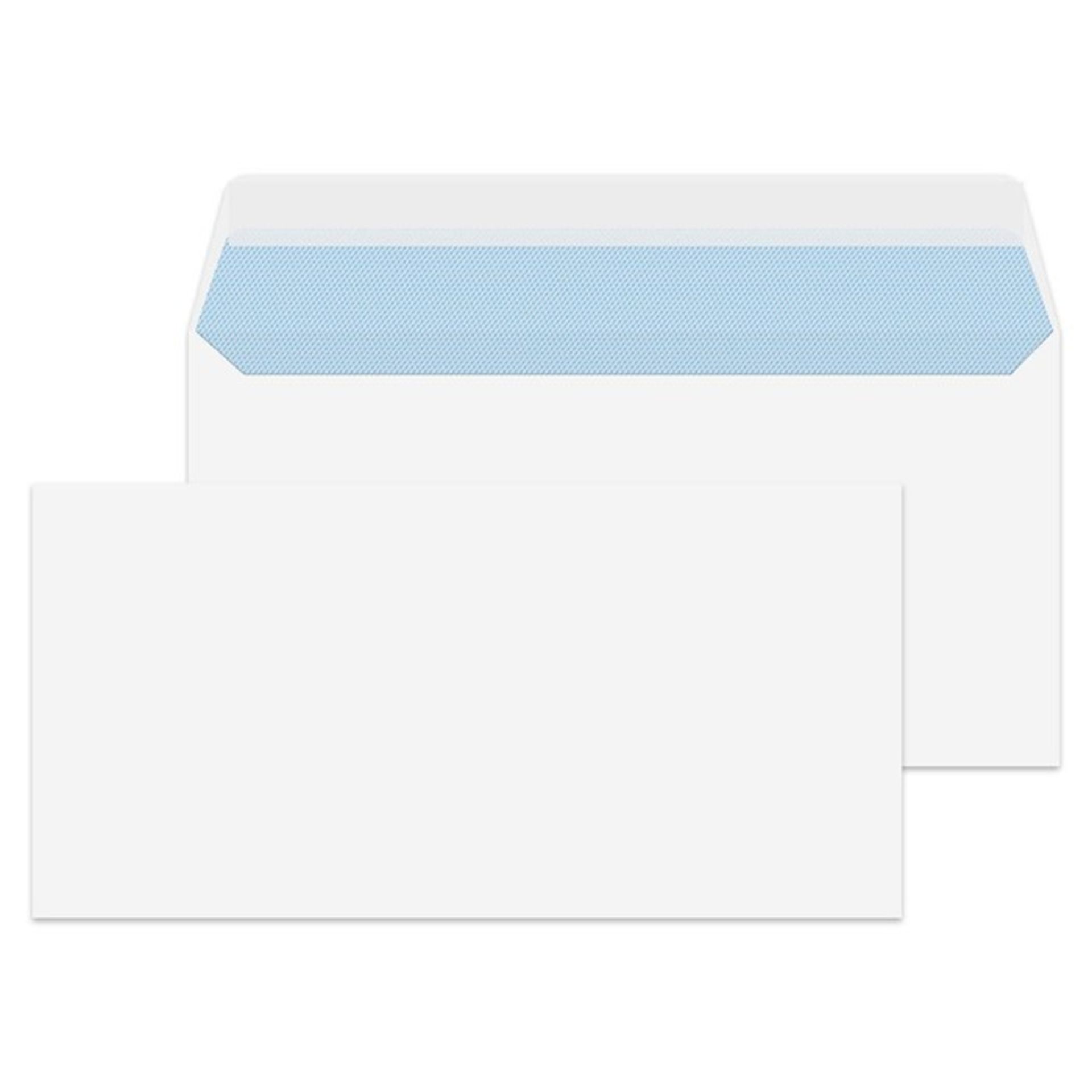 1 BOX OF APPROX 500 DL PREMIUM PEEL AND SEAL WHITE ENVELOPES, P/N (VIEWING HIGHLY RECOMMENDED)