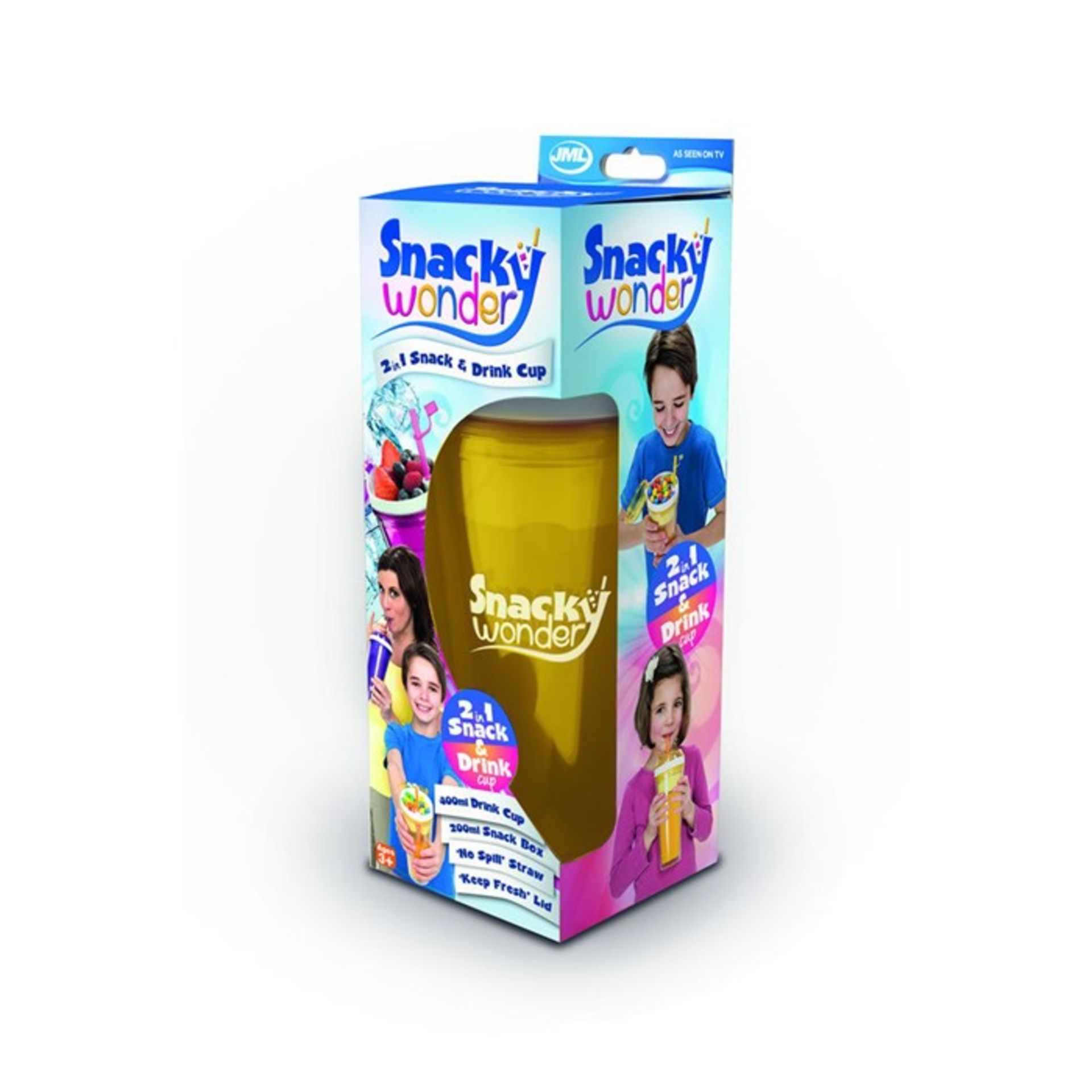 1 BOXED SNACKY WONDER 2-IN-1 SNACK AND DRINK CUP (