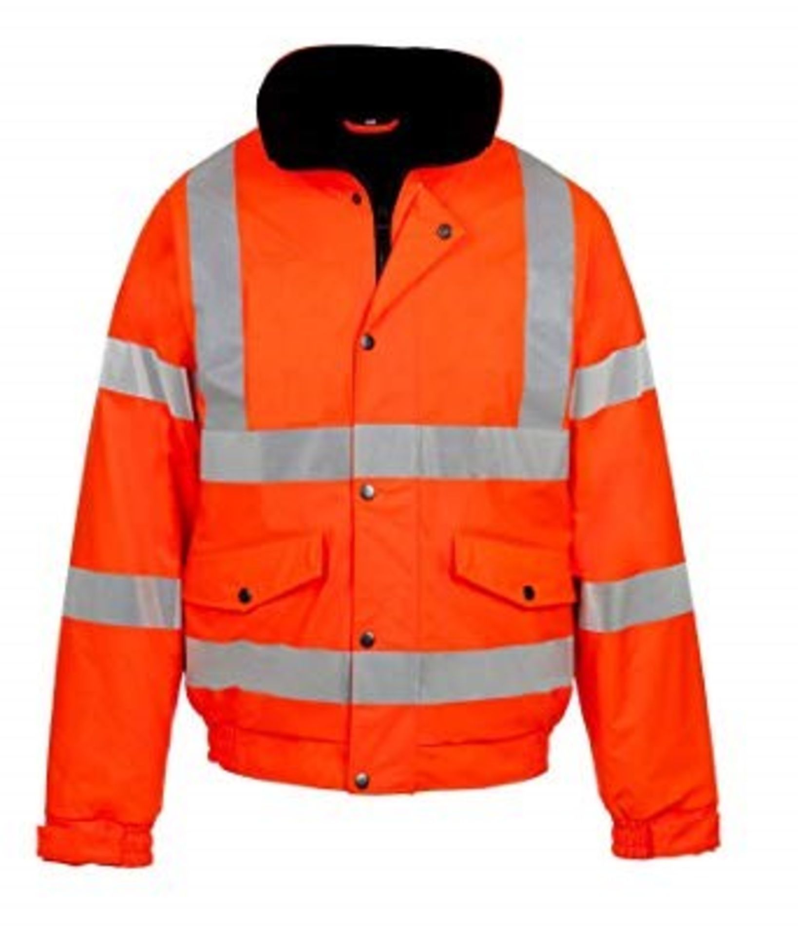 1 AS NEW BAGGED HI-VIS ORANGE CONTRACTOR BOMBER JACKET, SIZE 4XL (VIEWING HIGHLY RECOMMENDED)