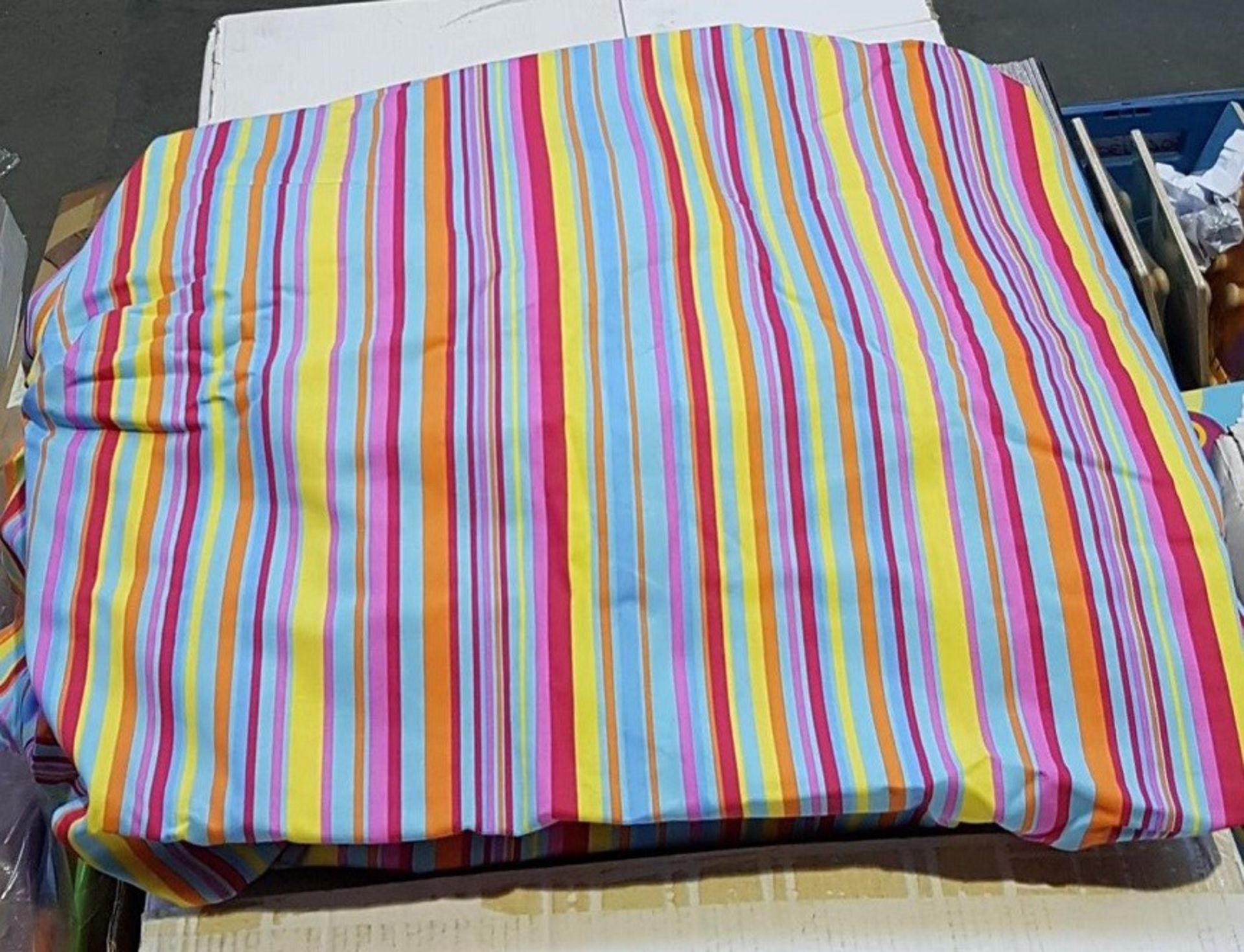 1 AS NEW BAGGED RAINBOW STRIPE GAZEBO COVER, RRP £72.00 (VIEWING HIGHLY RECOMMENDED)