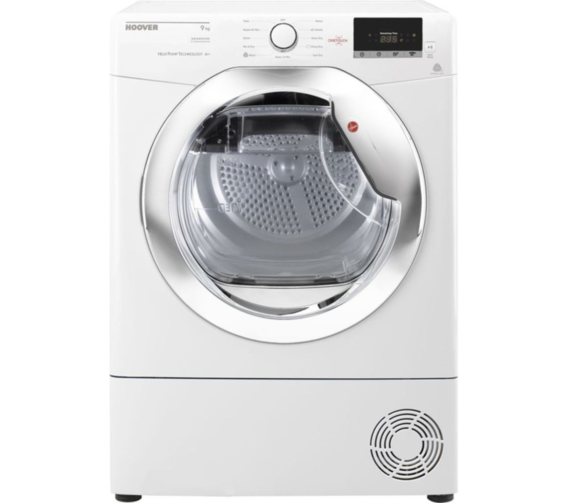1 UNPACKAGED GRADE B UNTESTED HOOVER DYNAMIC NEXT DX H9A2DCE NFC 9 KG HEAT PUMP TUMBLE DRYER IN