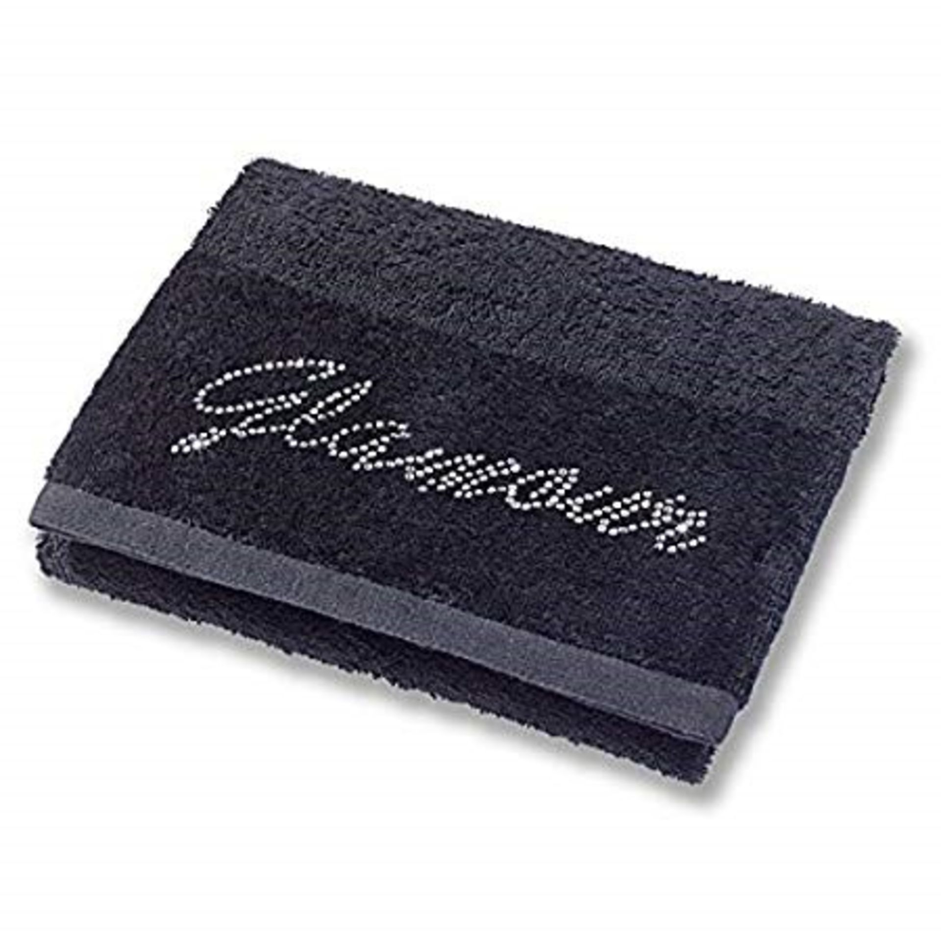 1 AS NEW DIAMANTE GLAMOUR BATH TOWEL IN GREY (VIEWING HIGHLY RECOMMENDED)